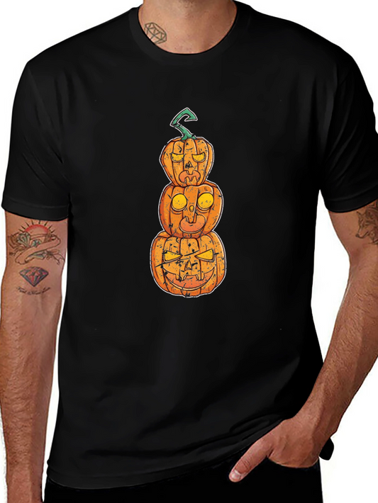 Halloween Pumpkin Stack Graphic T-Shirt
