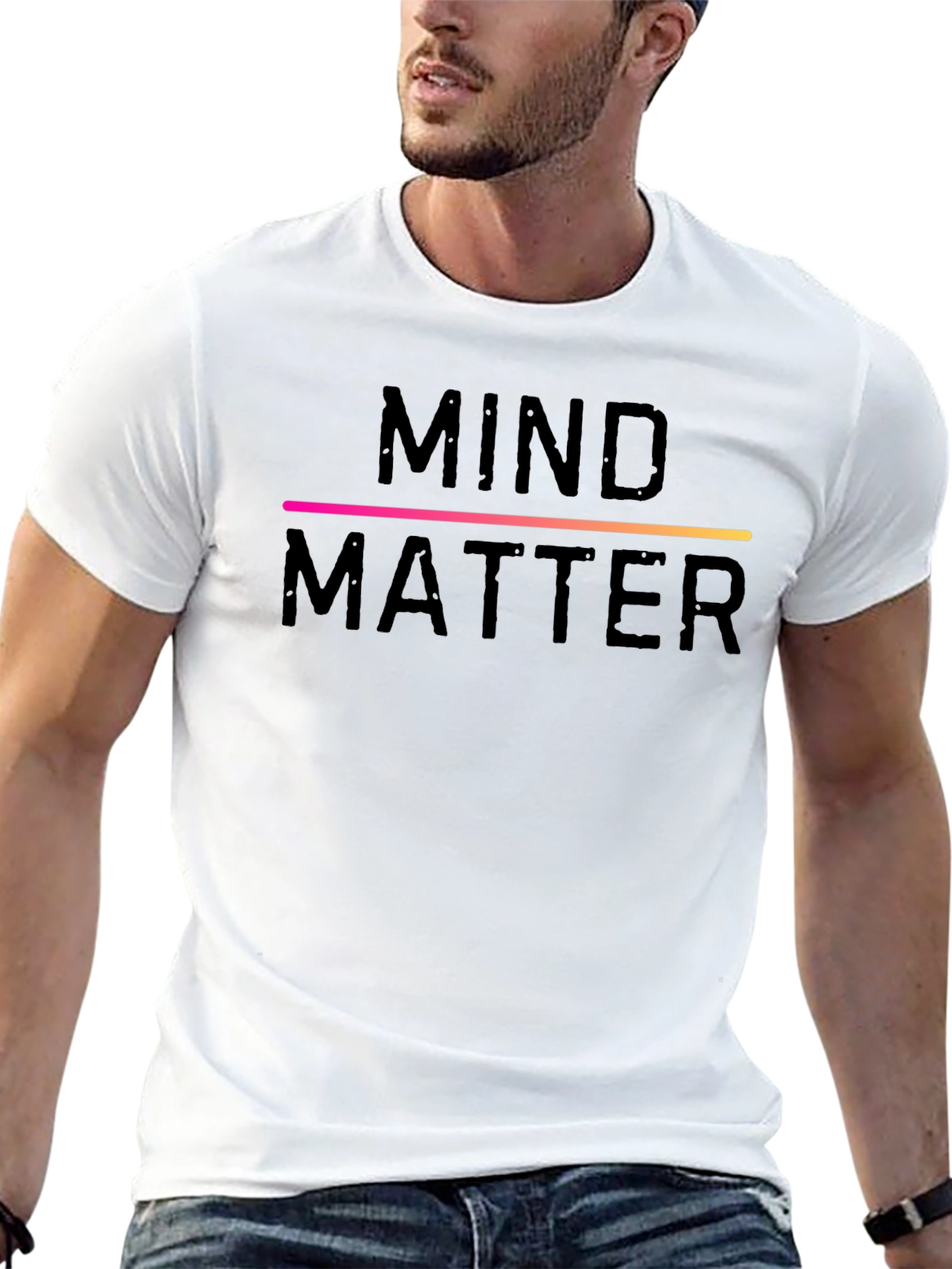 Mind Over Matter Graphic Tee - Black Cotton T-Shirt