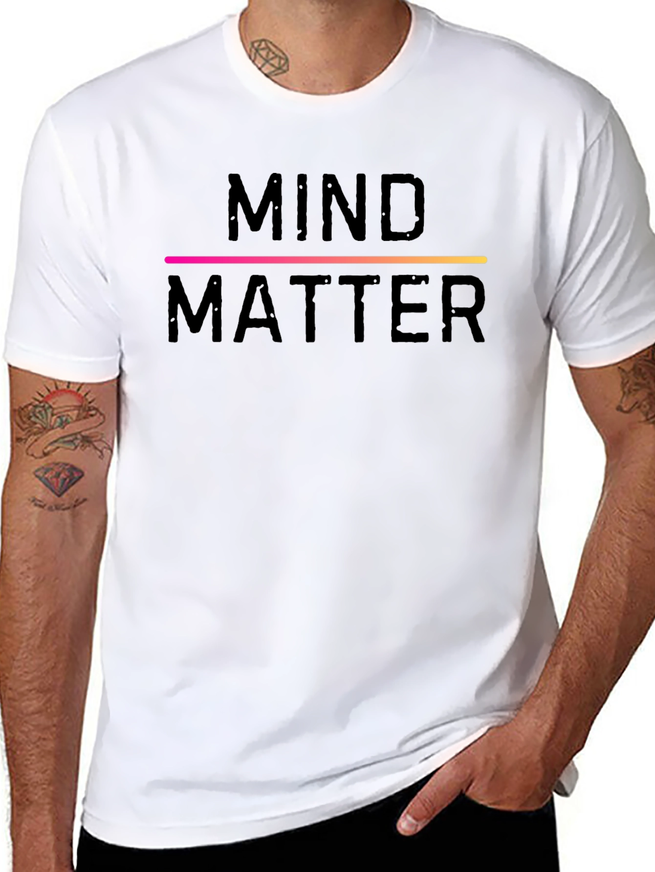 Mind Over Matter Graphic Tee - Black Cotton T-Shirt