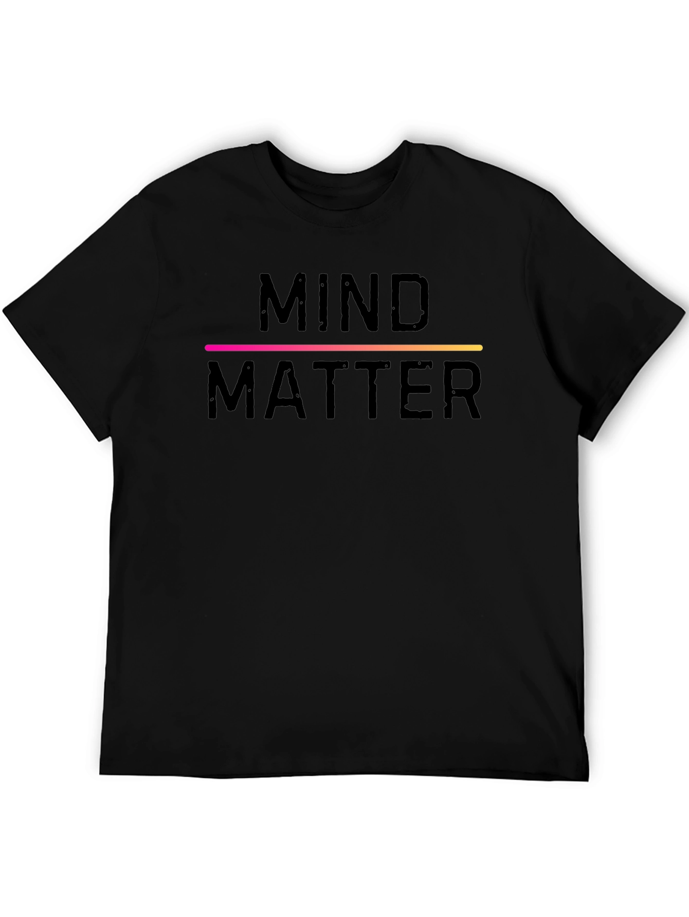 Mind Over Matter Graphic Tee - Black Cotton T-Shirt