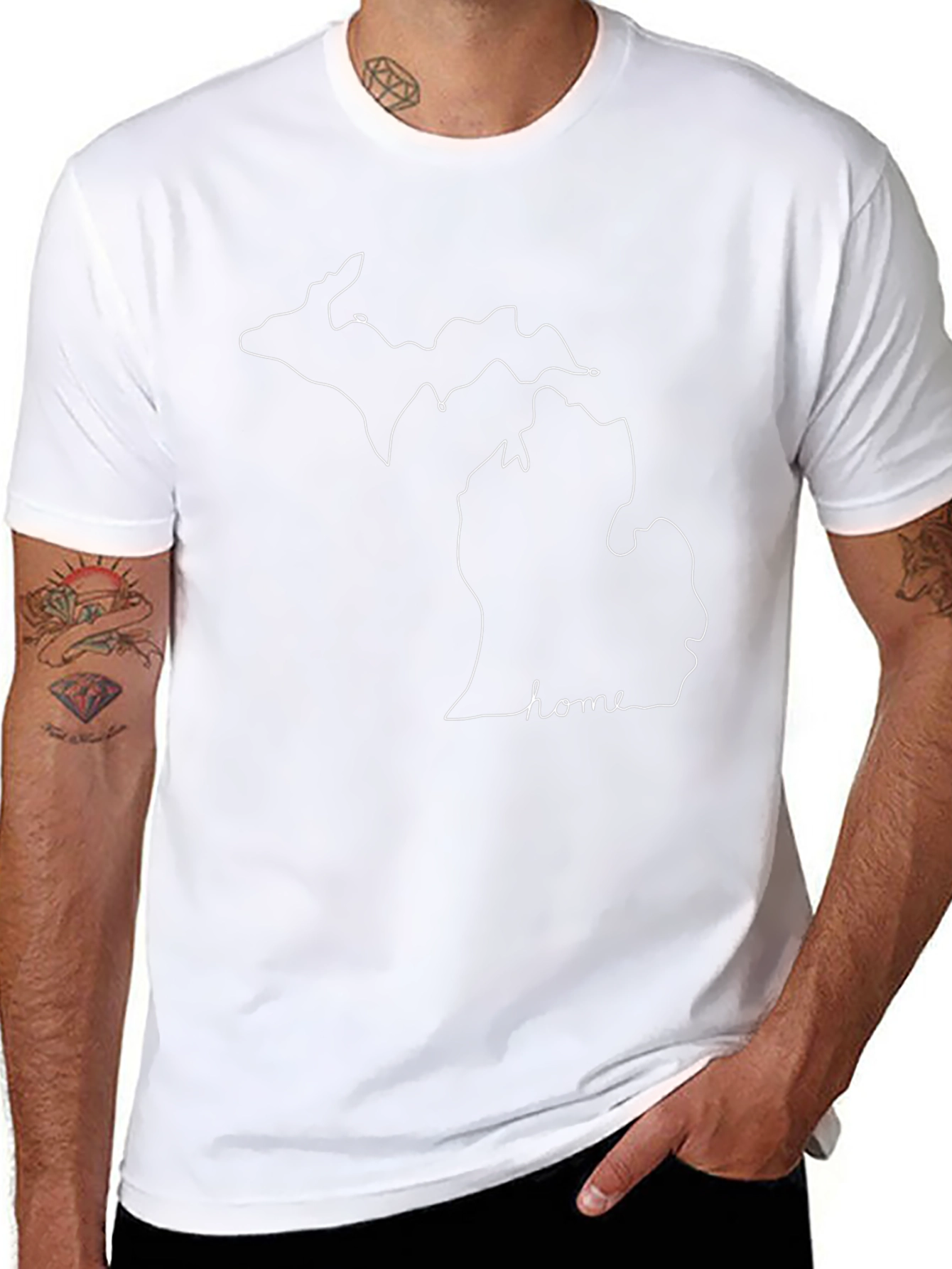 Michigan Home State Outline T-Shirt