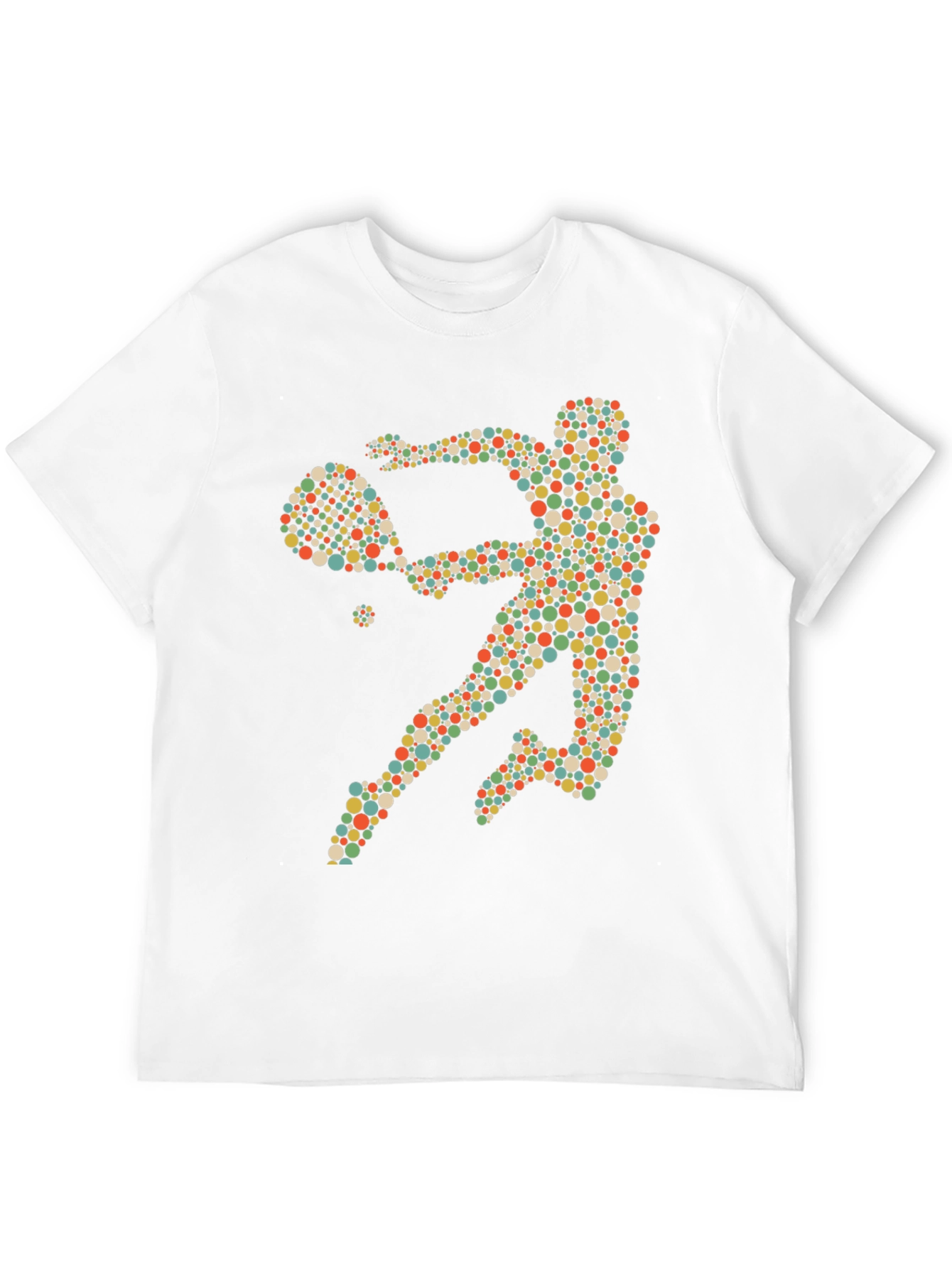 Tennis Player Graphic Tee - Novelty Design
