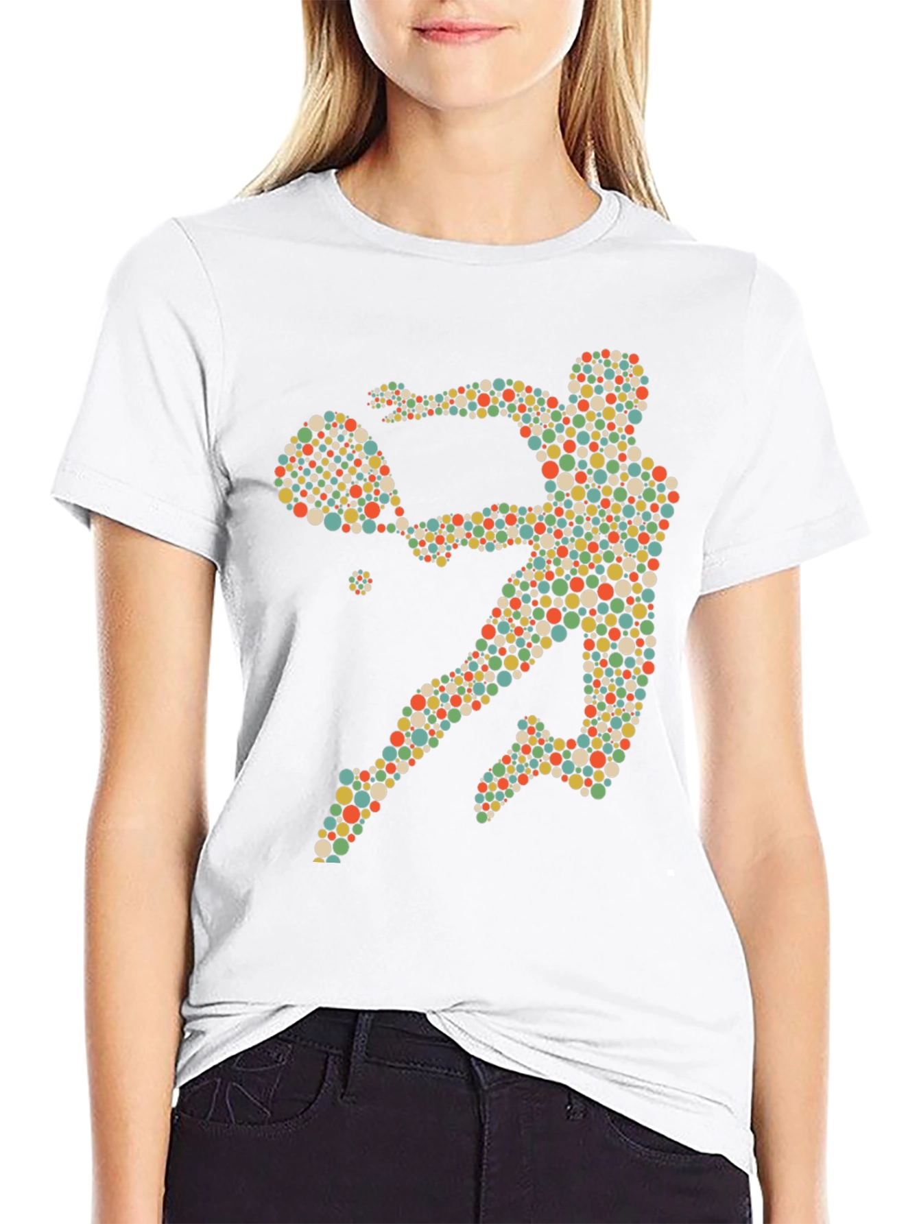 Tennis Player Graphic Tee - Novelty Design