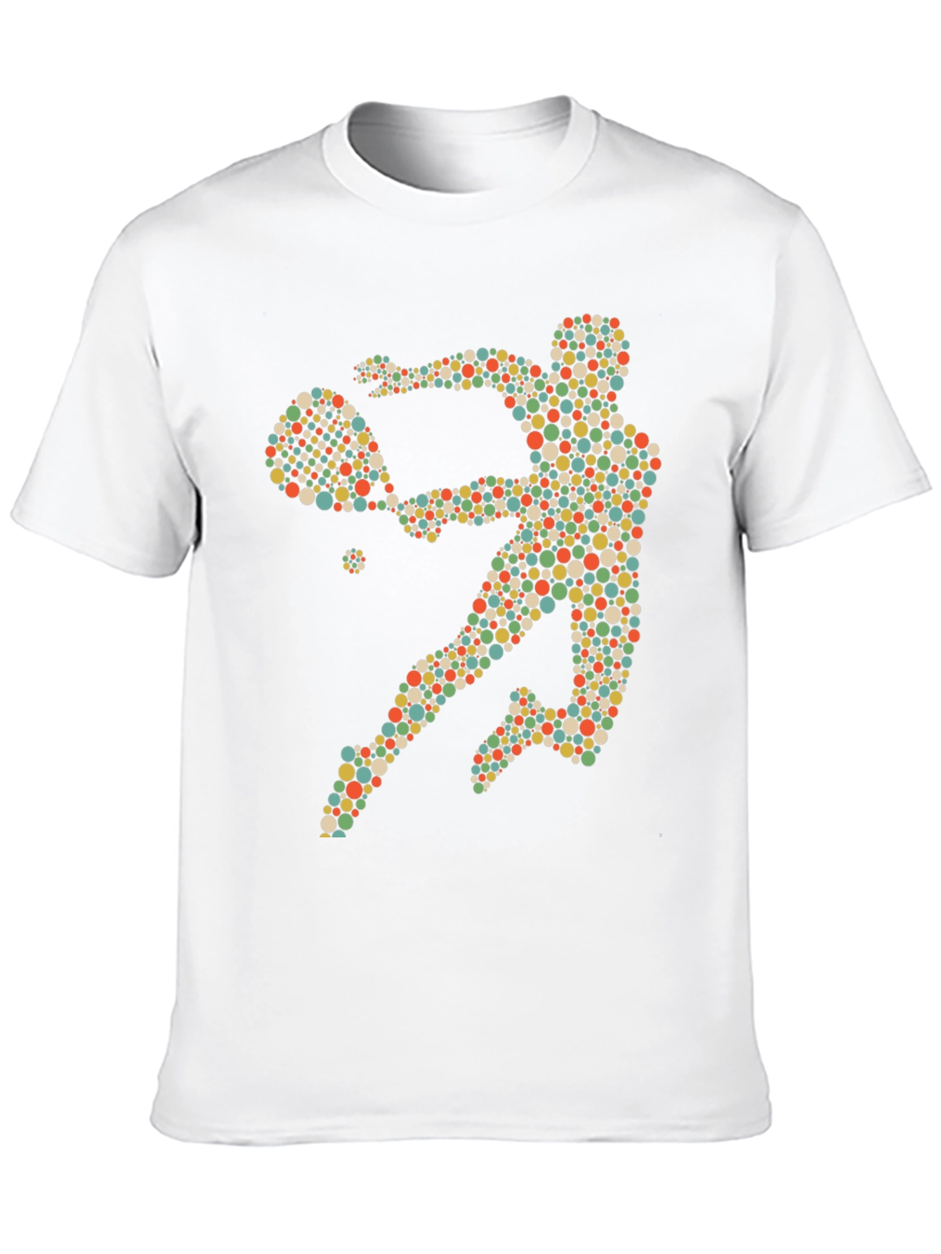Tennis Player Graphic Tee - Novelty Design