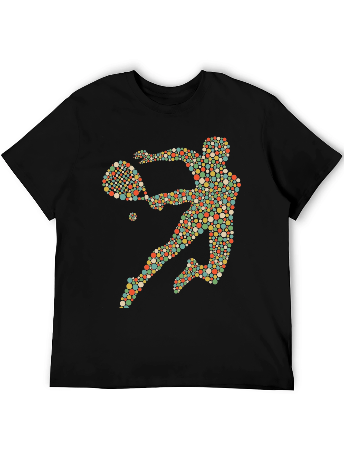 Tennis Player Graphic Tee - Novelty Design