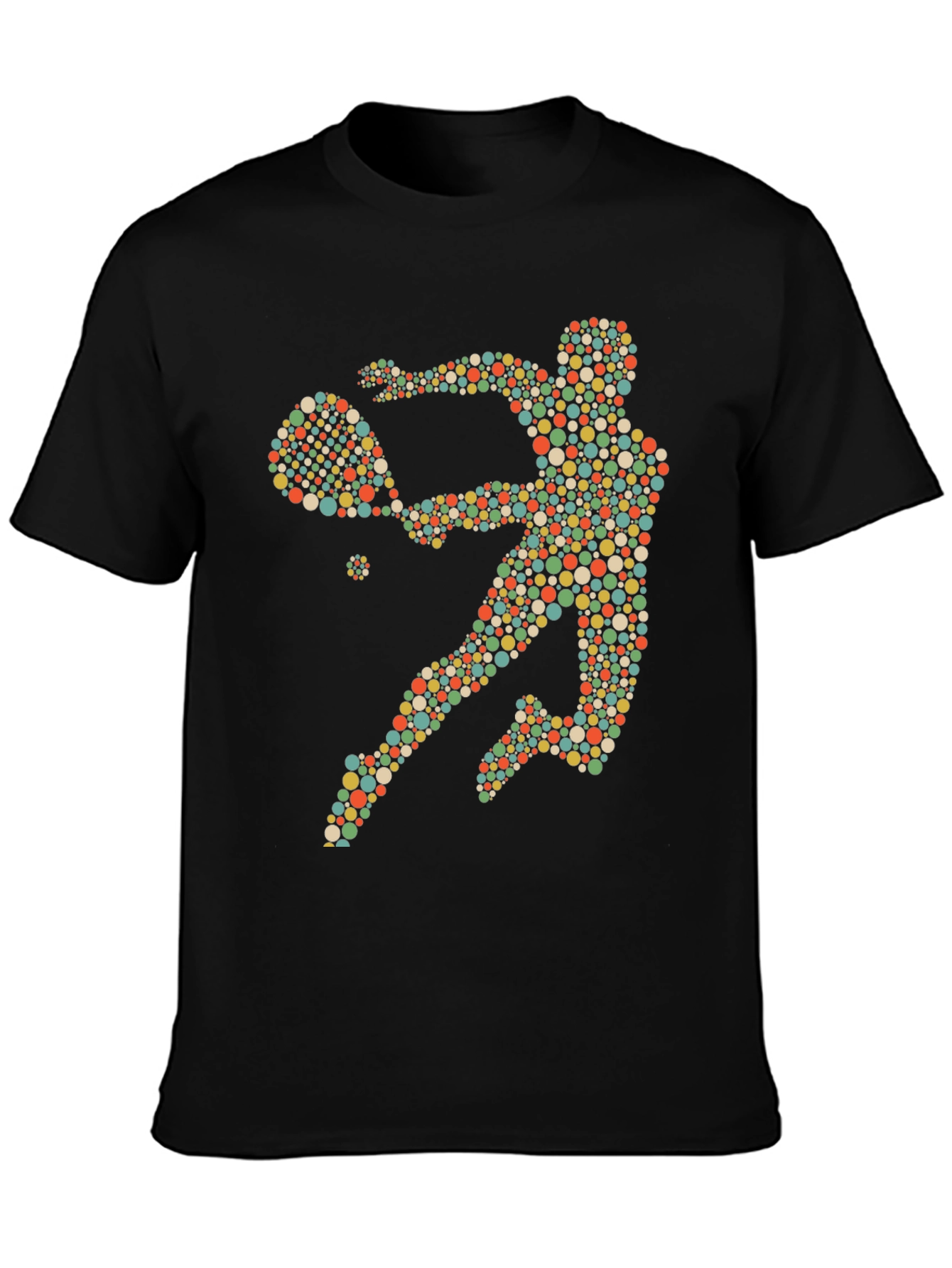 Tennis Player Graphic Tee - Novelty Design