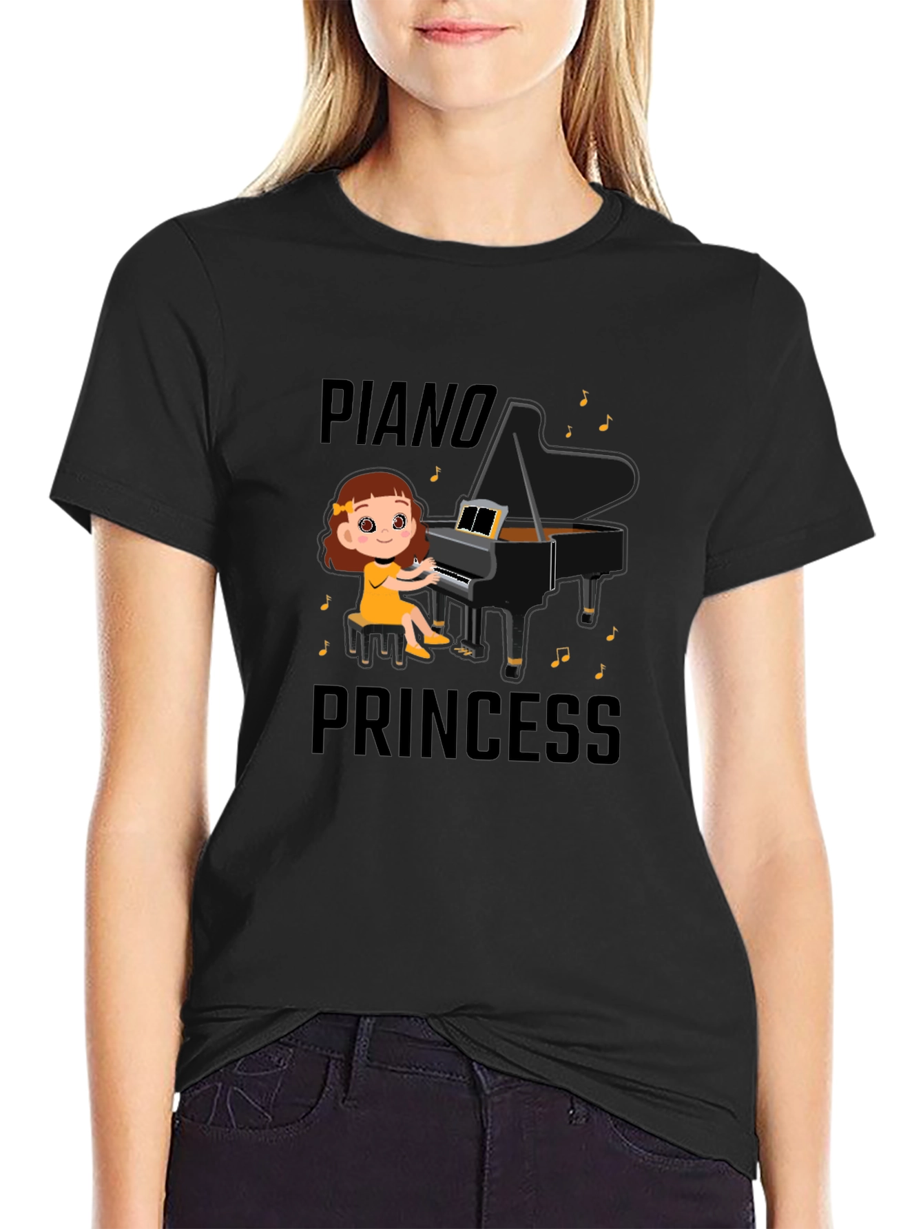 Piano Princess T-Shirt - Cute Musical Design