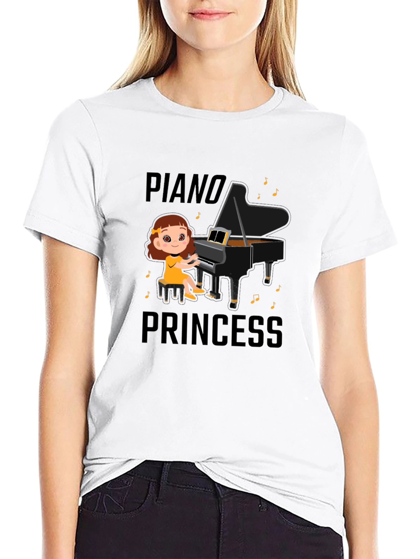 Piano Princess T-Shirt - Cute Musical Design