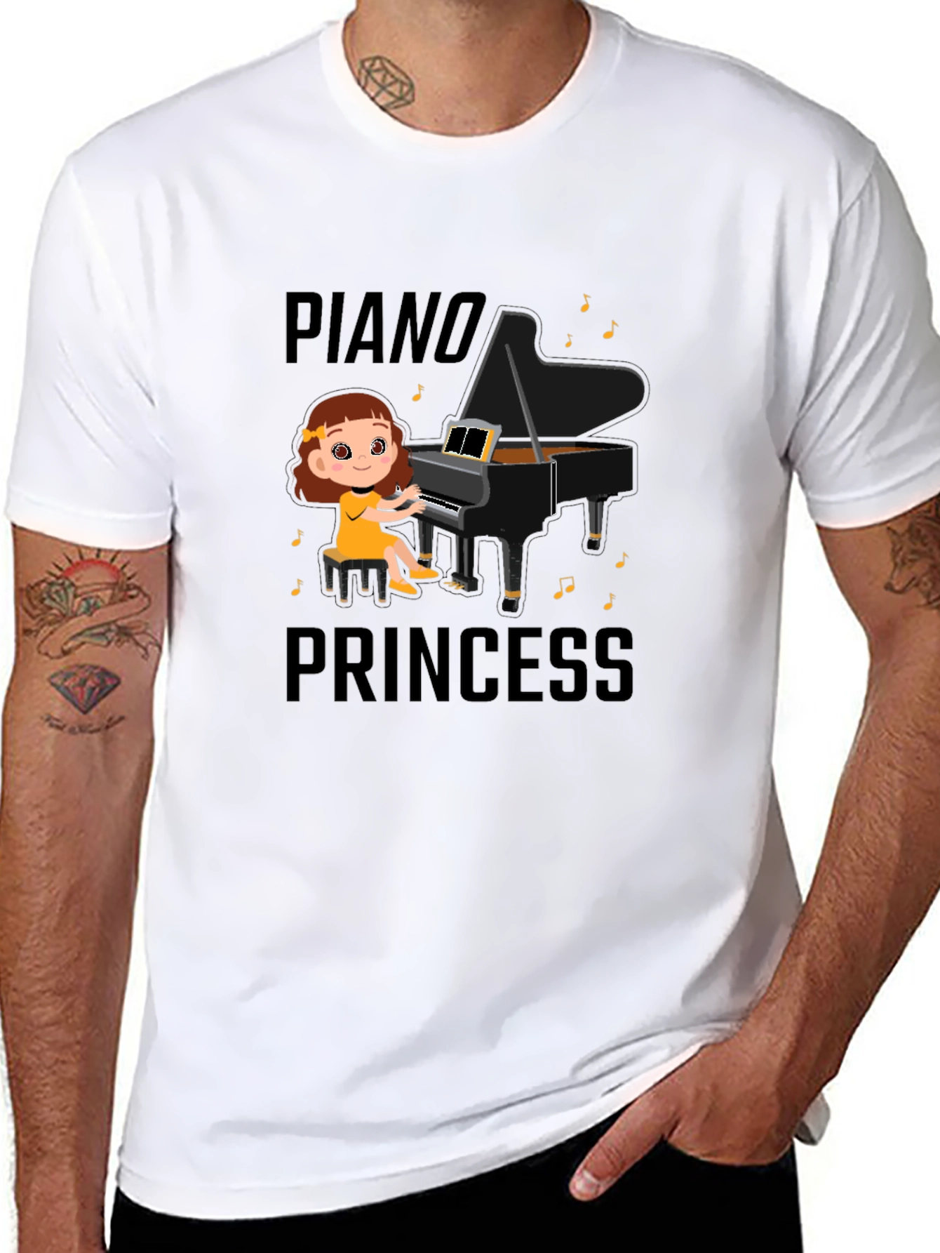 Piano Princess T-Shirt - Cute Musical Design