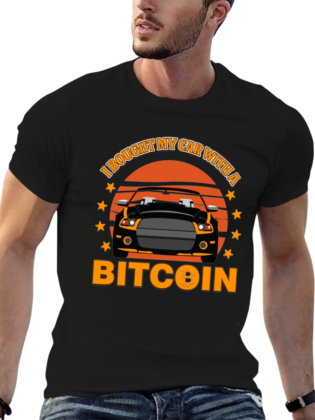 Bitcoin Car T-Shirt - Crypto Investor Tee