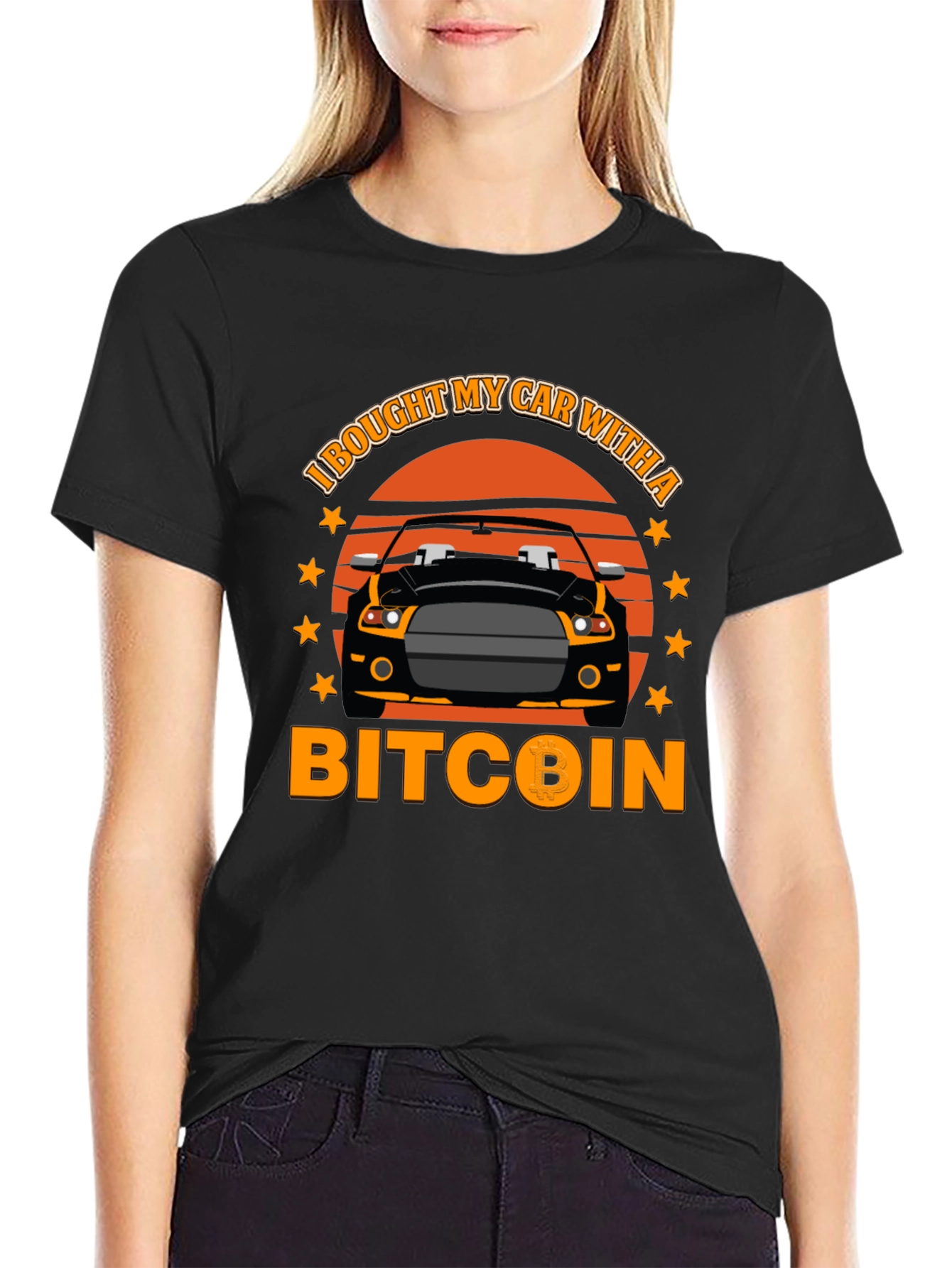 Bitcoin Car T-Shirt - Crypto Investor Tee
