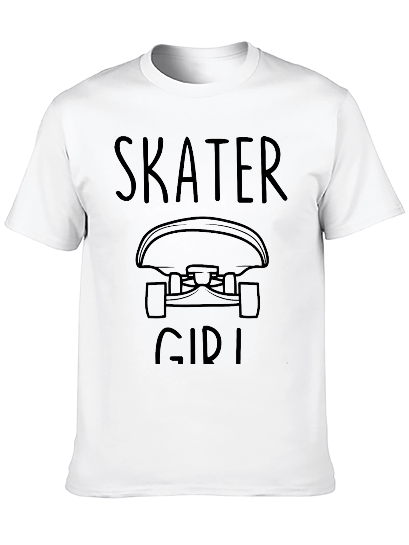 Skater Girl T-Shirt - Casual Graphic Tee