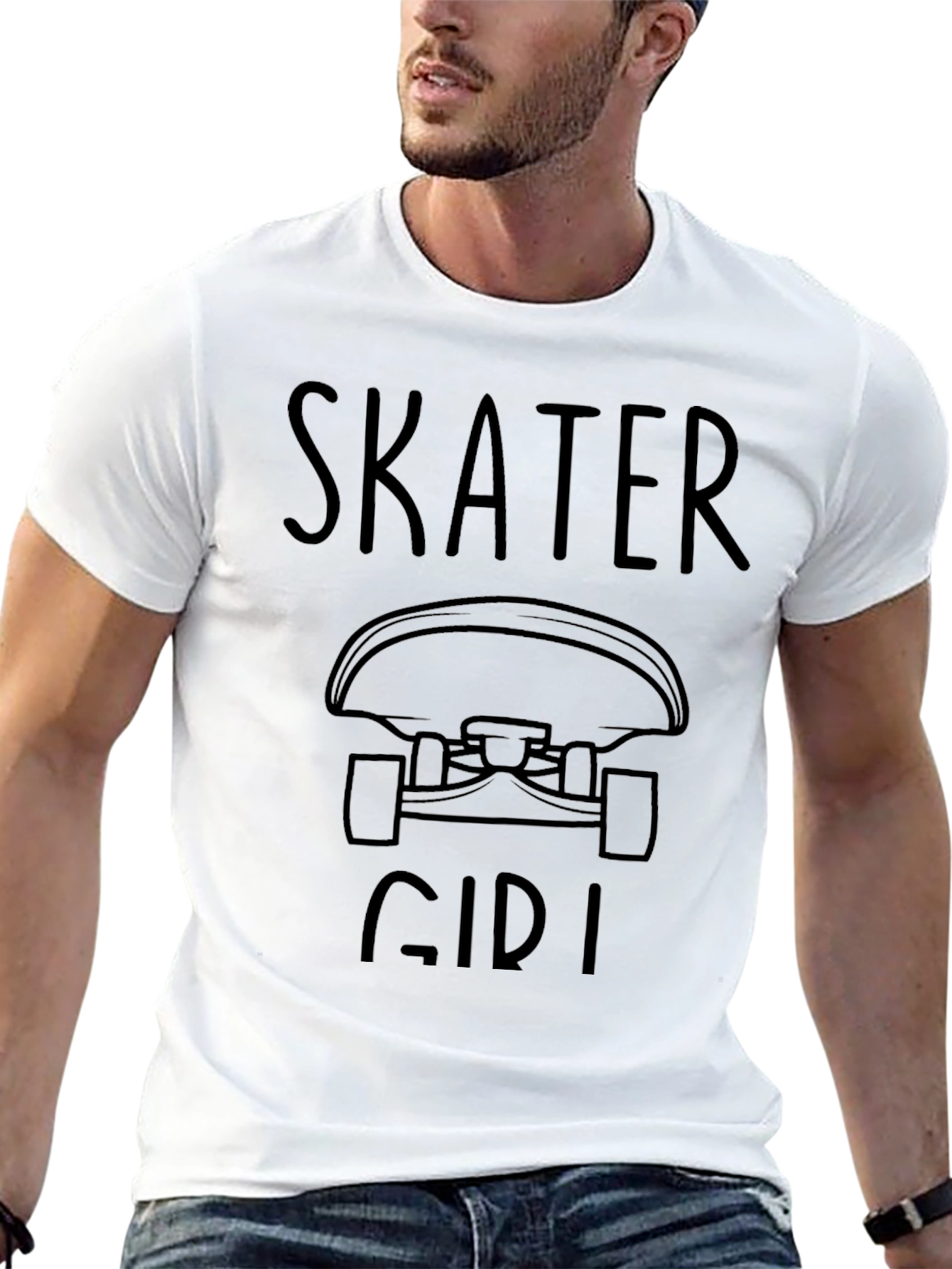 Skater Girl T-Shirt - Casual Graphic Tee