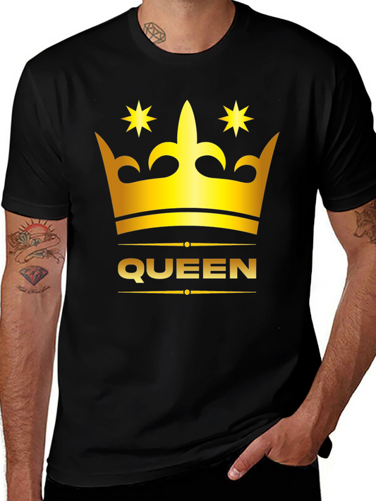 Queen Crown Graphic Tee - Stylish Black T-Shirt