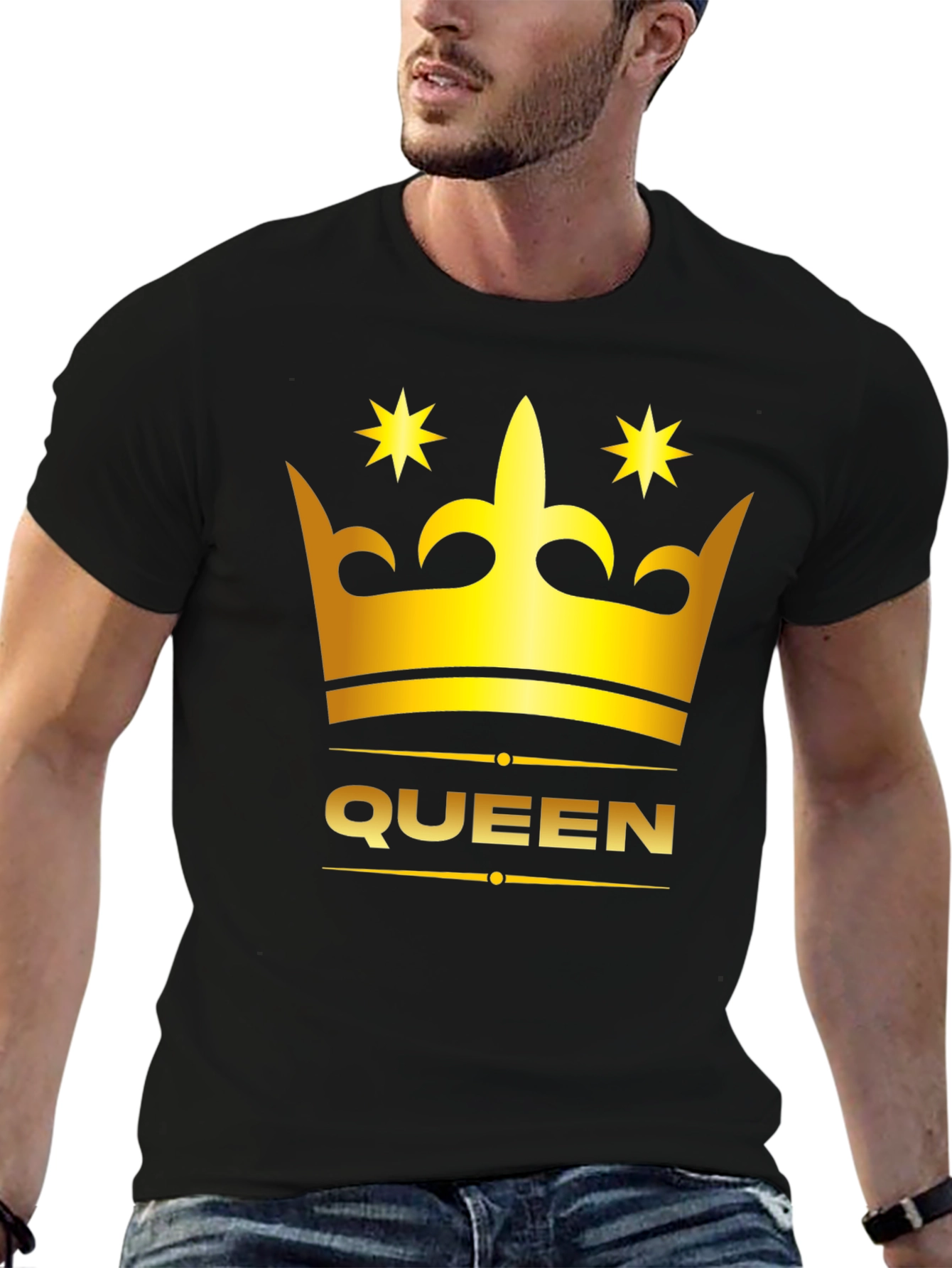 Queen Crown Graphic Tee - Stylish Black T-Shirt