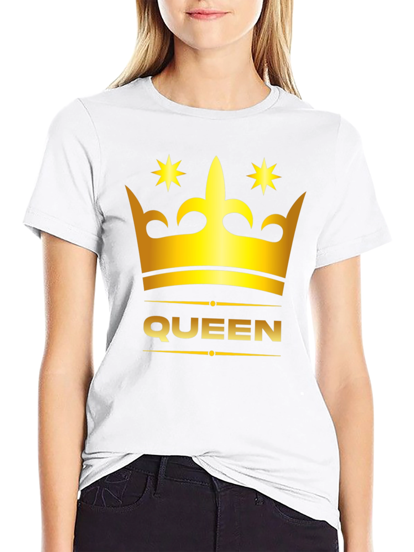 Queen Crown Graphic Tee - Stylish Black T-Shirt