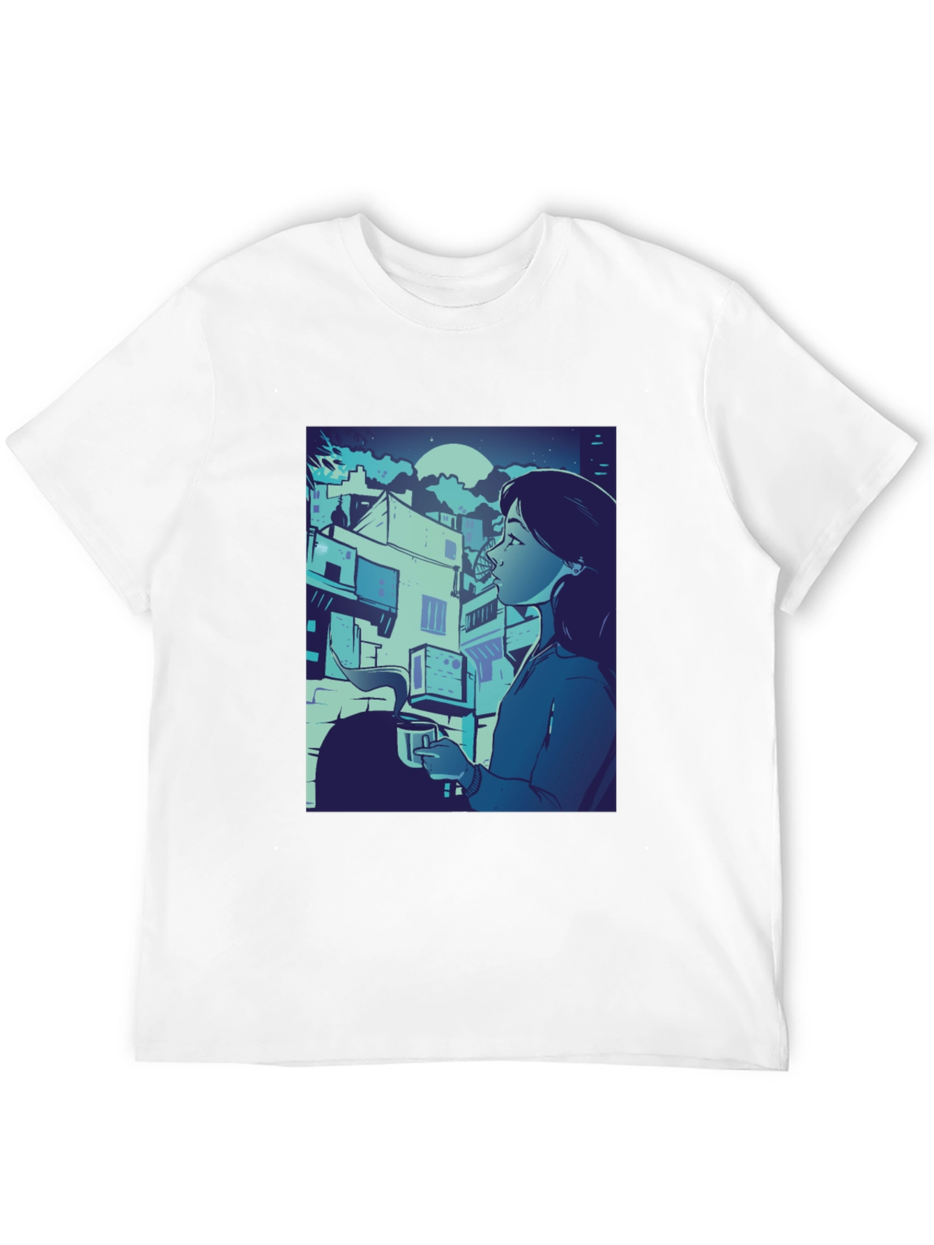 Artistic Anime Graphic Black Tee