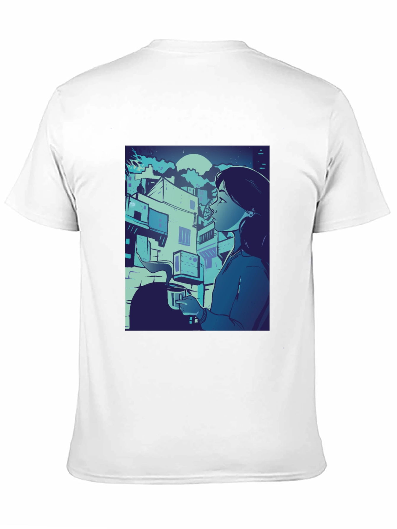 Artistic Anime Graphic Black Tee