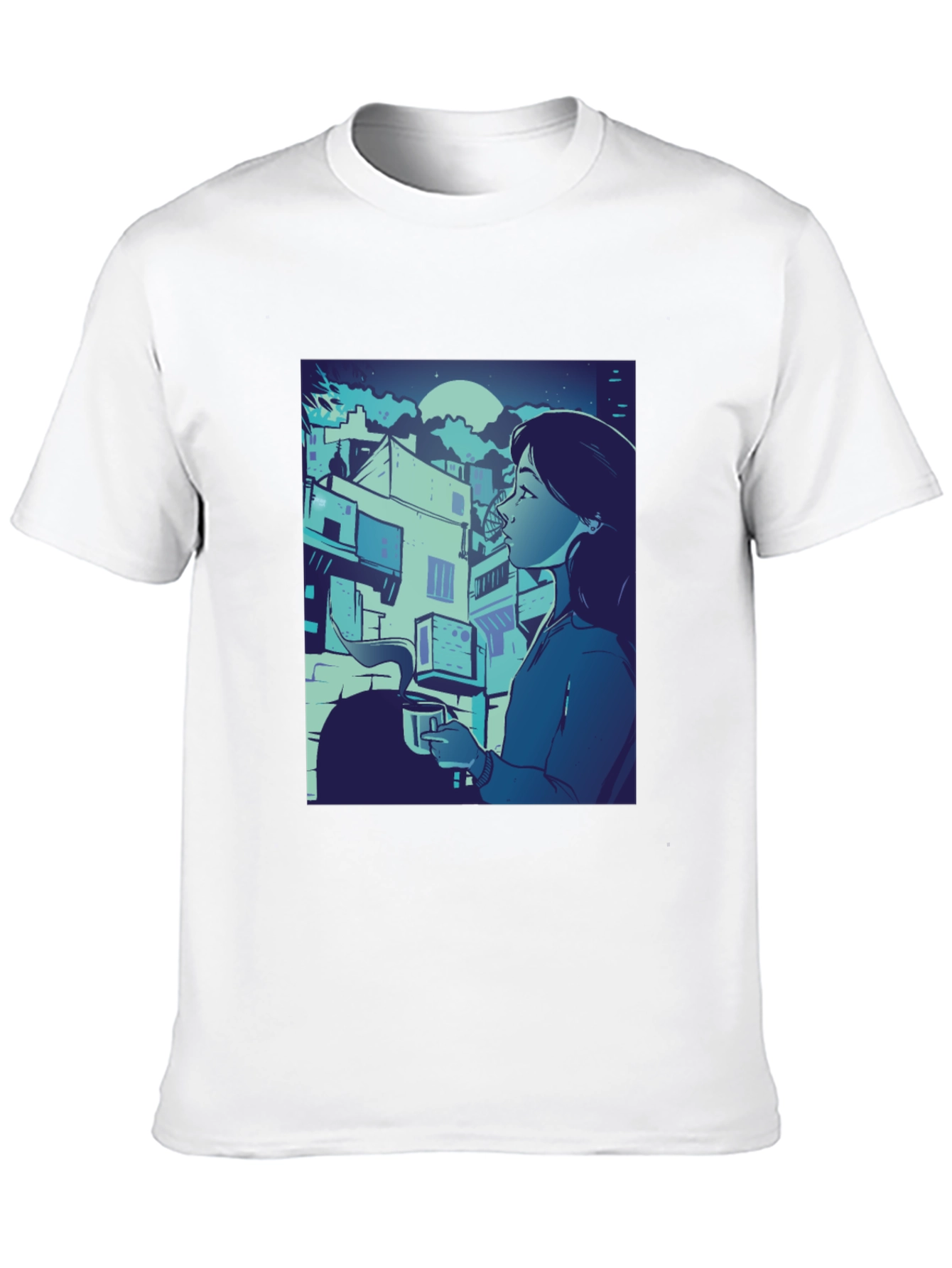 Artistic Anime Graphic Black Tee