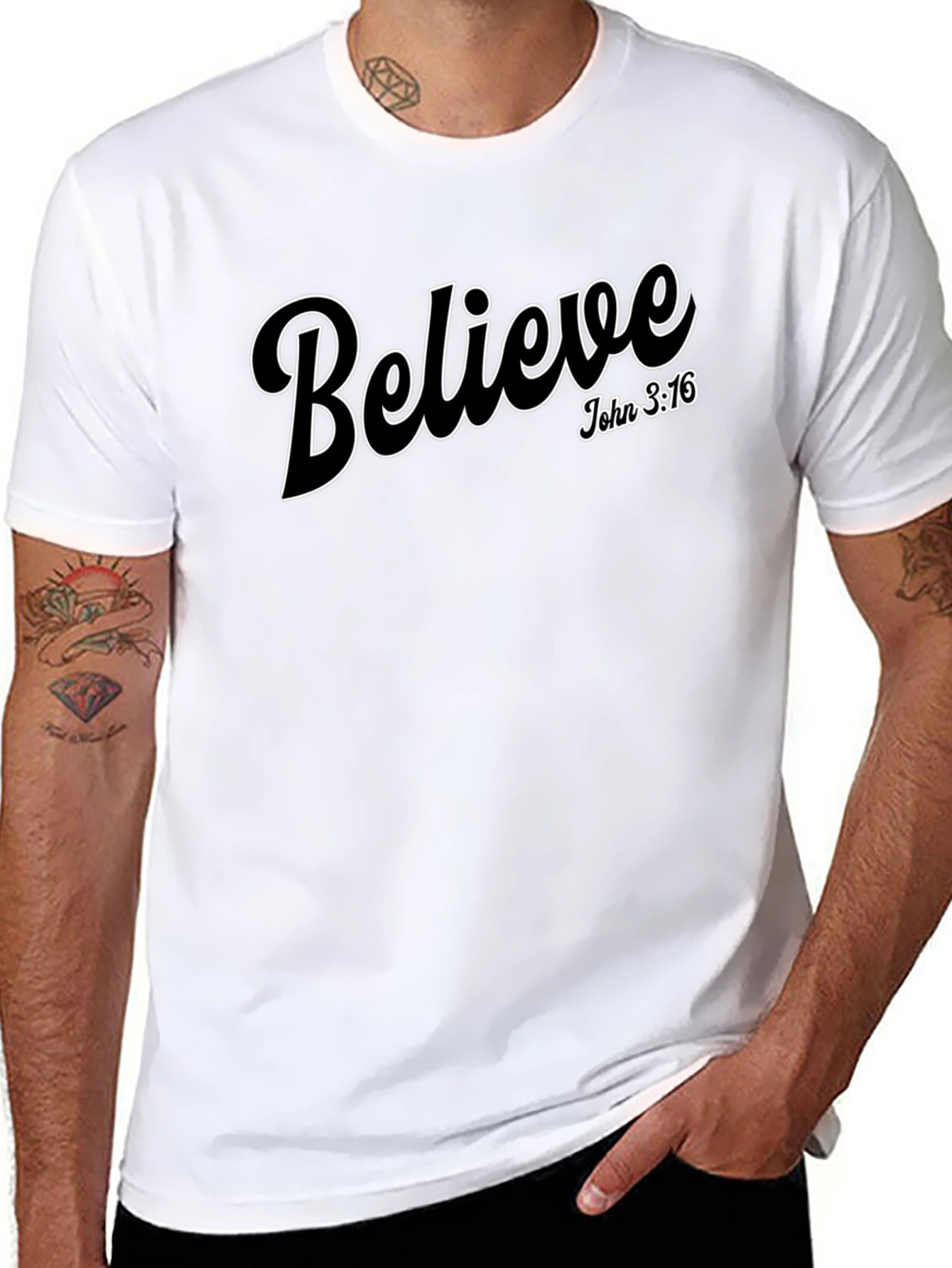 Believe John 3:16 Graphic T-Shirt
