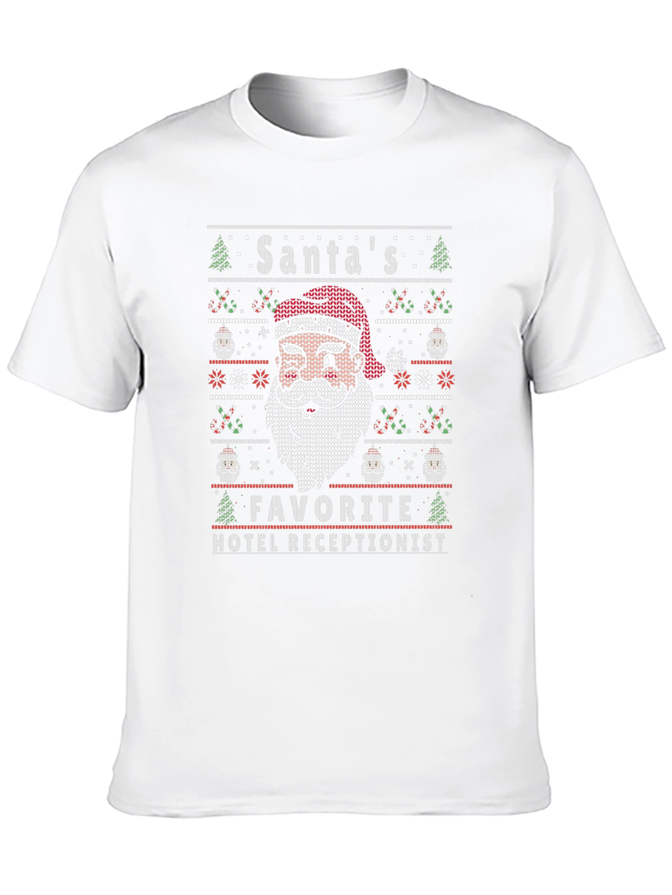Santas Favorite Hotel Receptionist Ugly Christmas Sweater T-Shirt