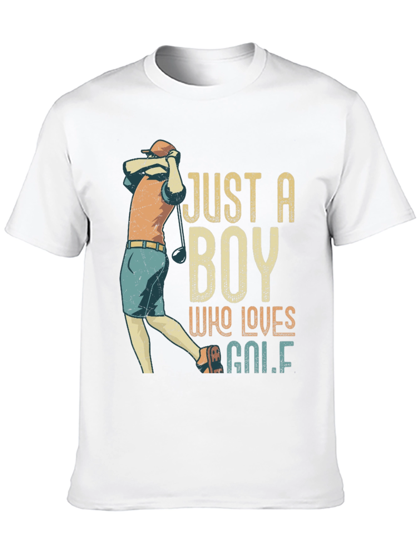 Just A Boy Who Loves Golf T-Shirt - Black