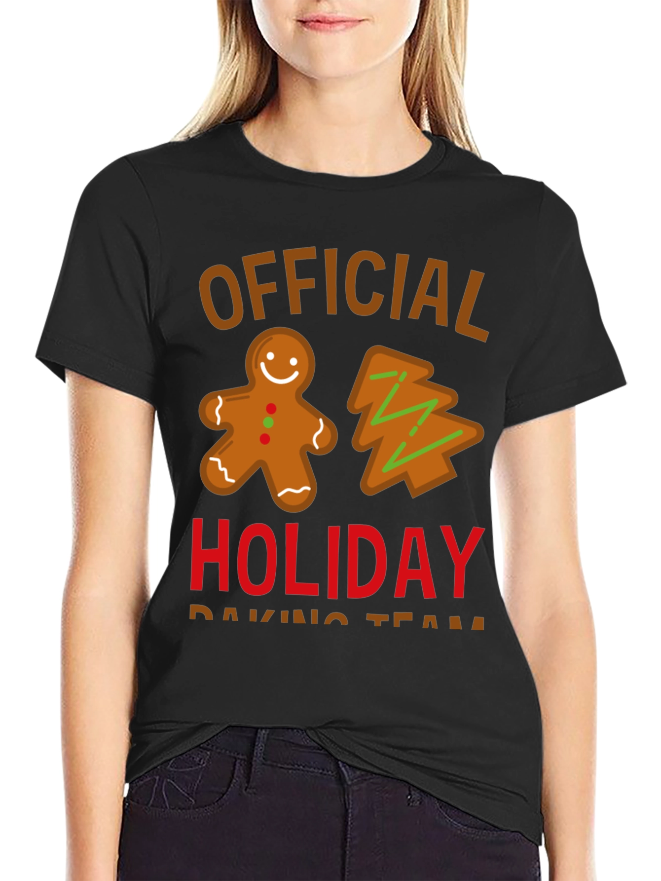 Official Holiday Baking Team Crewneck T-Shirt