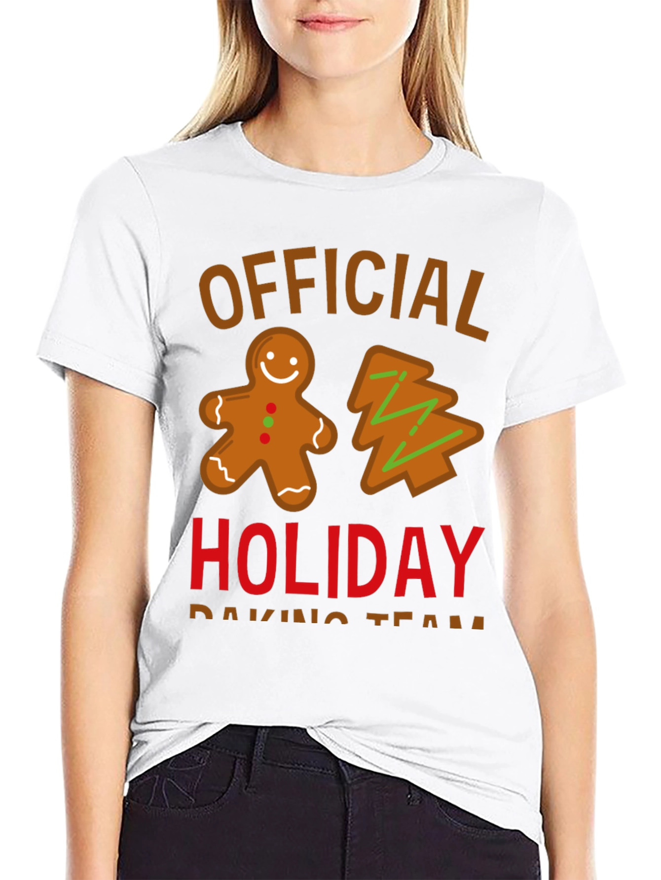 Official Holiday Baking Team Crewneck T-Shirt