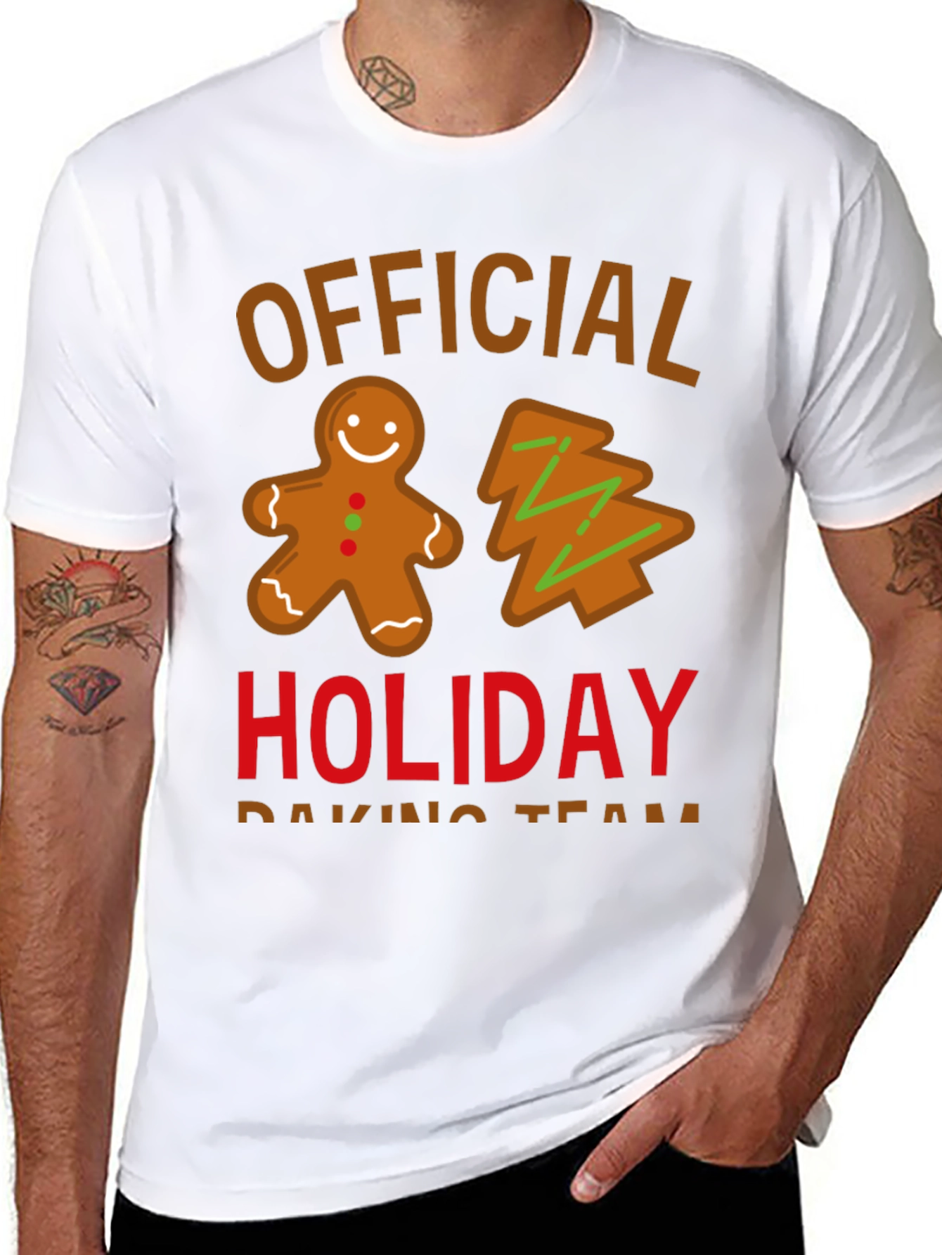 Official Holiday Baking Team Crewneck T-Shirt