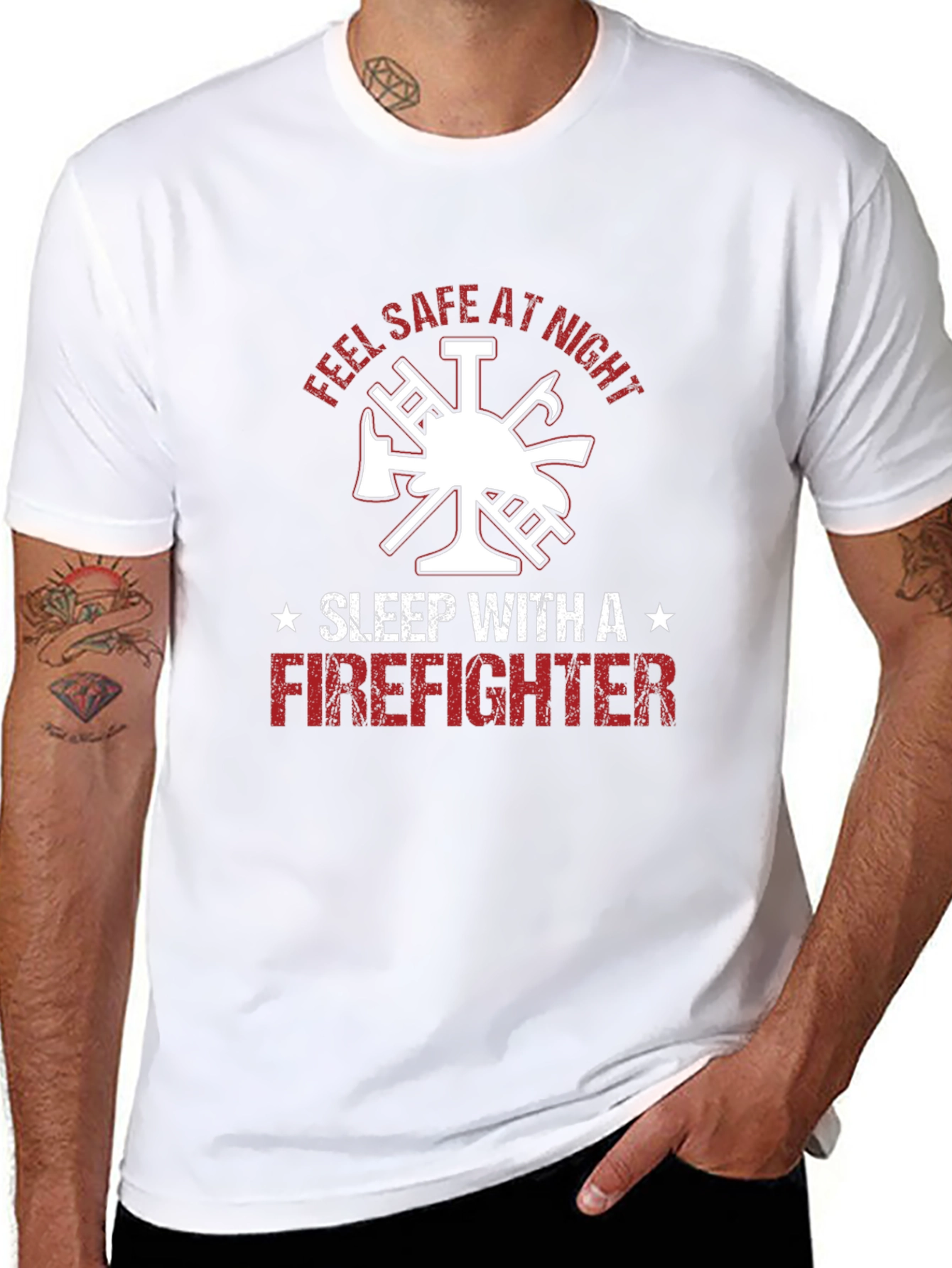 Feel Safe at Night Firefighter T-Shirt