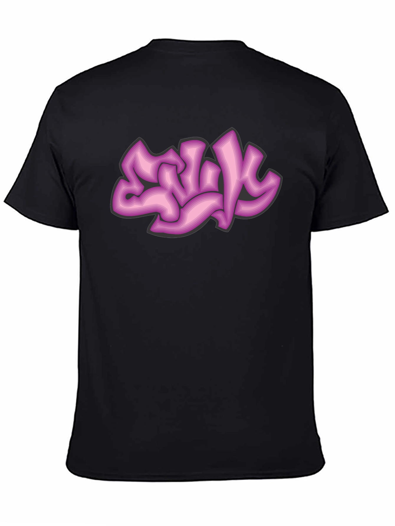 Graffiti Style Graphic Tee - Black Cotton Comfort