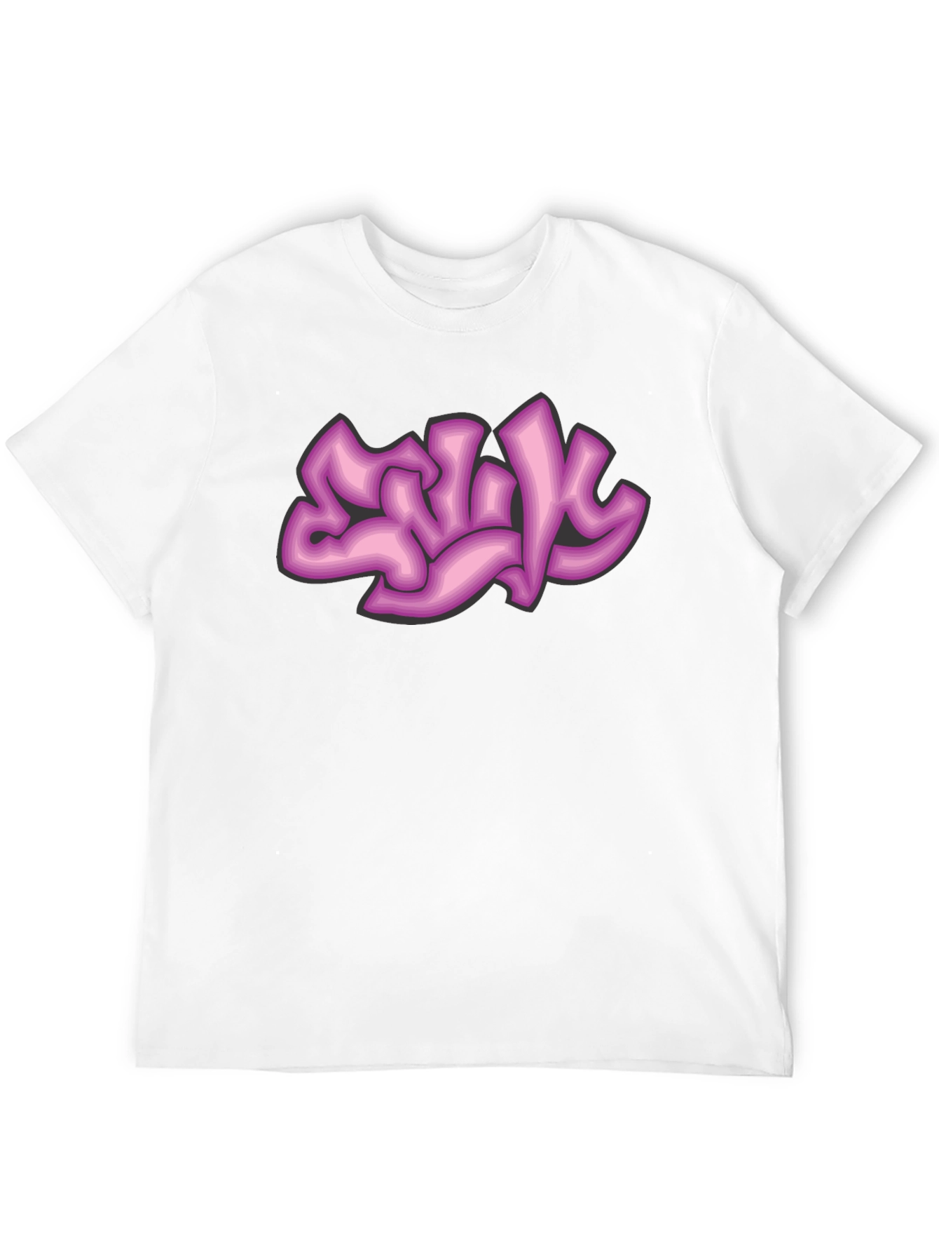 Graffiti Style Graphic Tee - Black Cotton Comfort