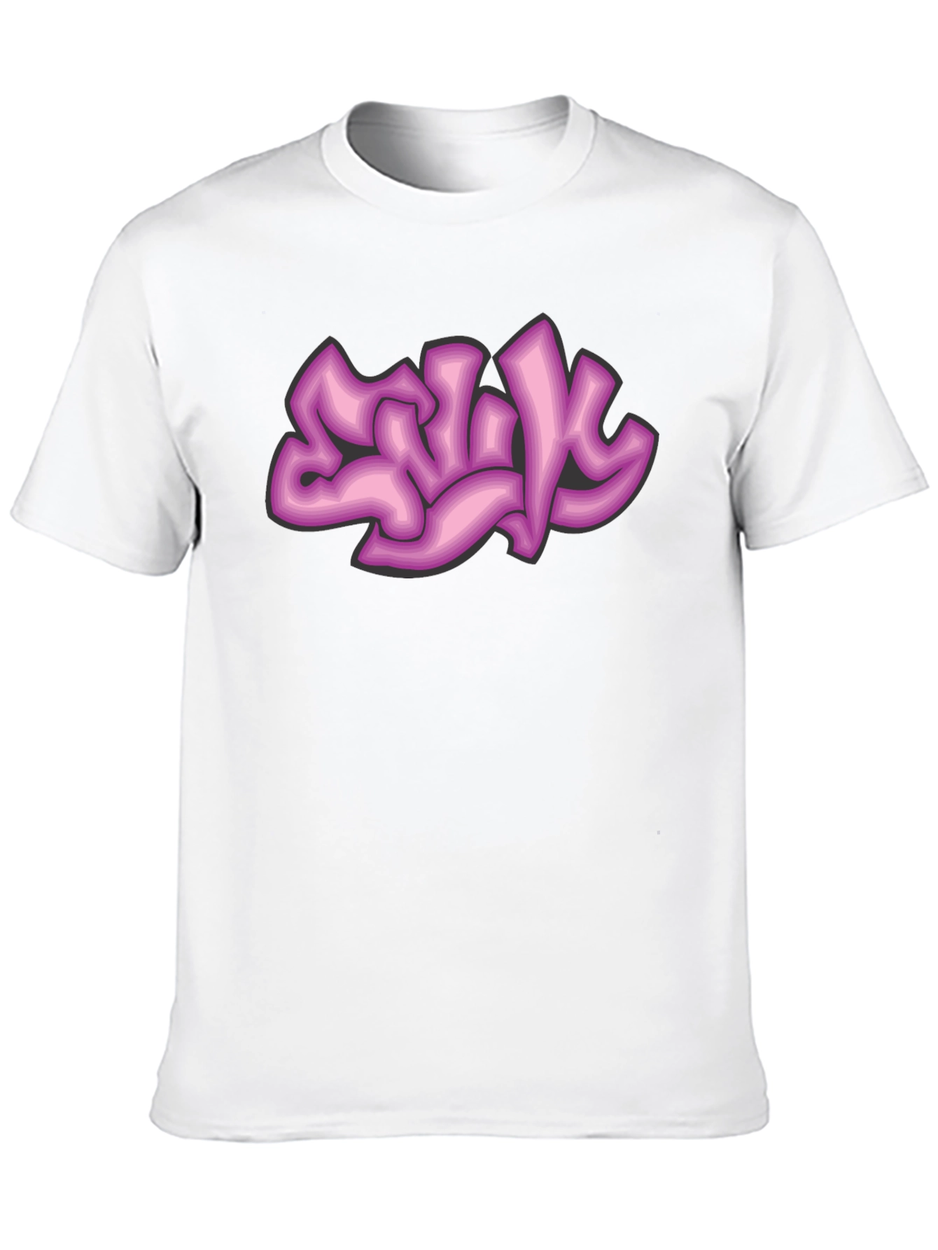 Graffiti Style Graphic Tee - Black Cotton Comfort