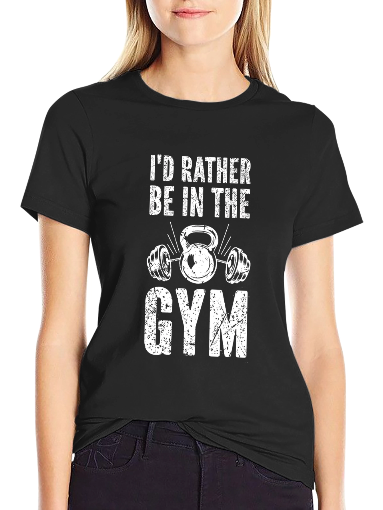 Gym Lover Graphic Tee - Black