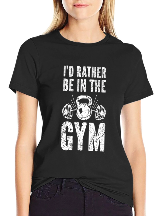 Gym Lover Graphic Tee - Black