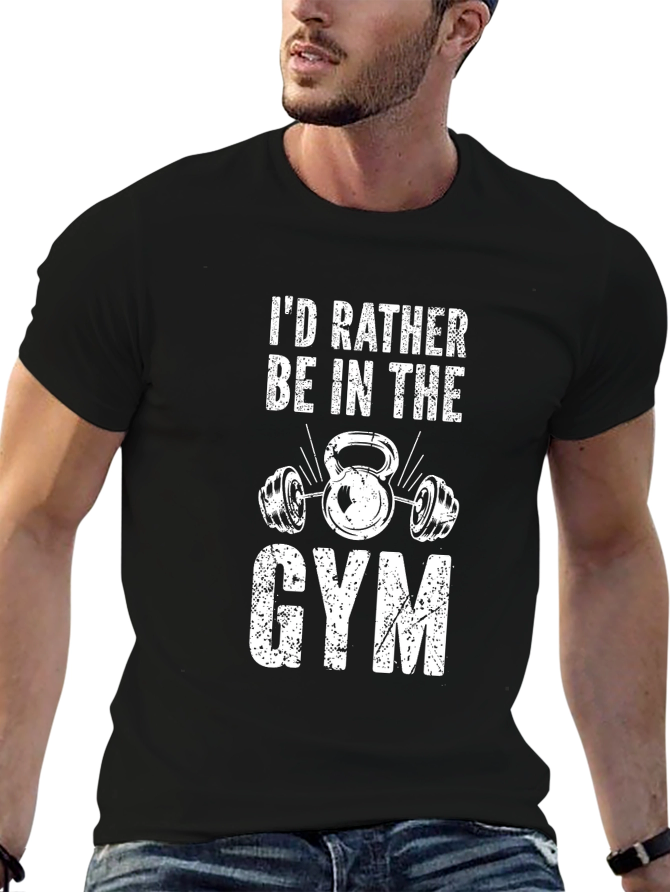 Gym Lover Graphic Tee - Black