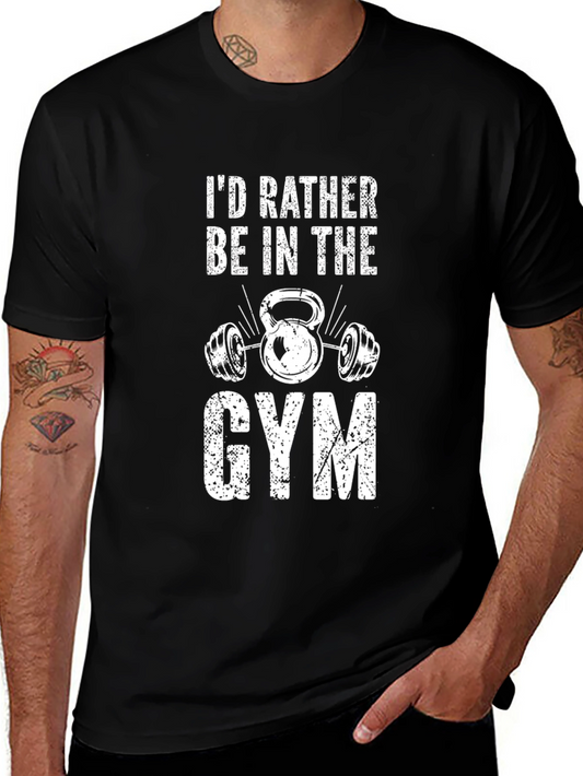 Gym Lover Graphic Tee - Black