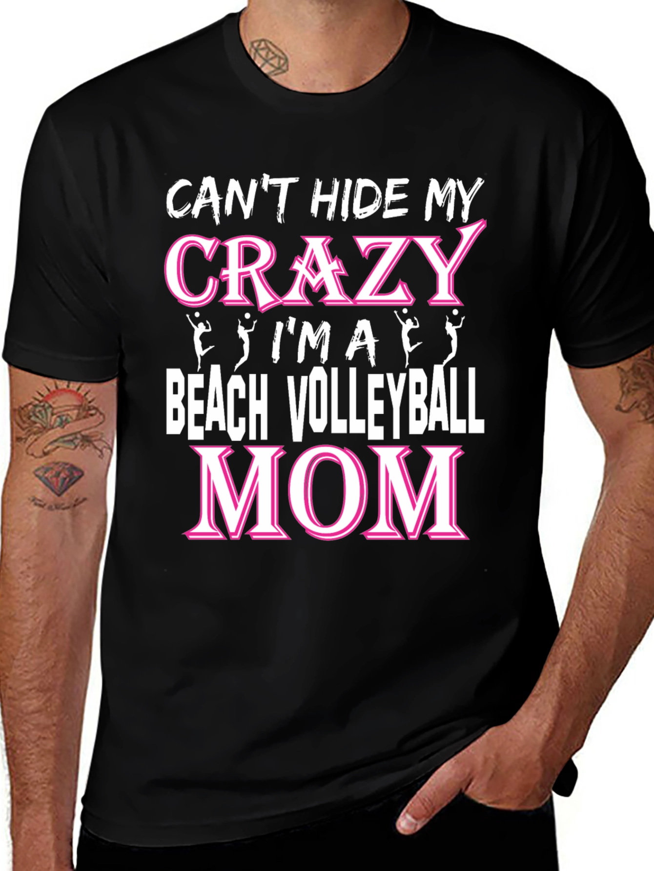 Crazy Beach Volleyball Mom T-Shirt
