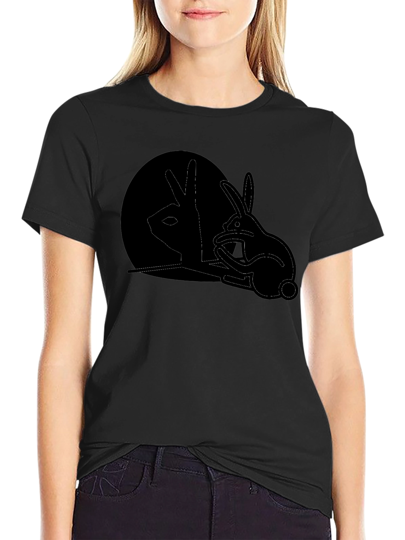 Rabbit Shadow T-Shirt - Fun Stylish Tee