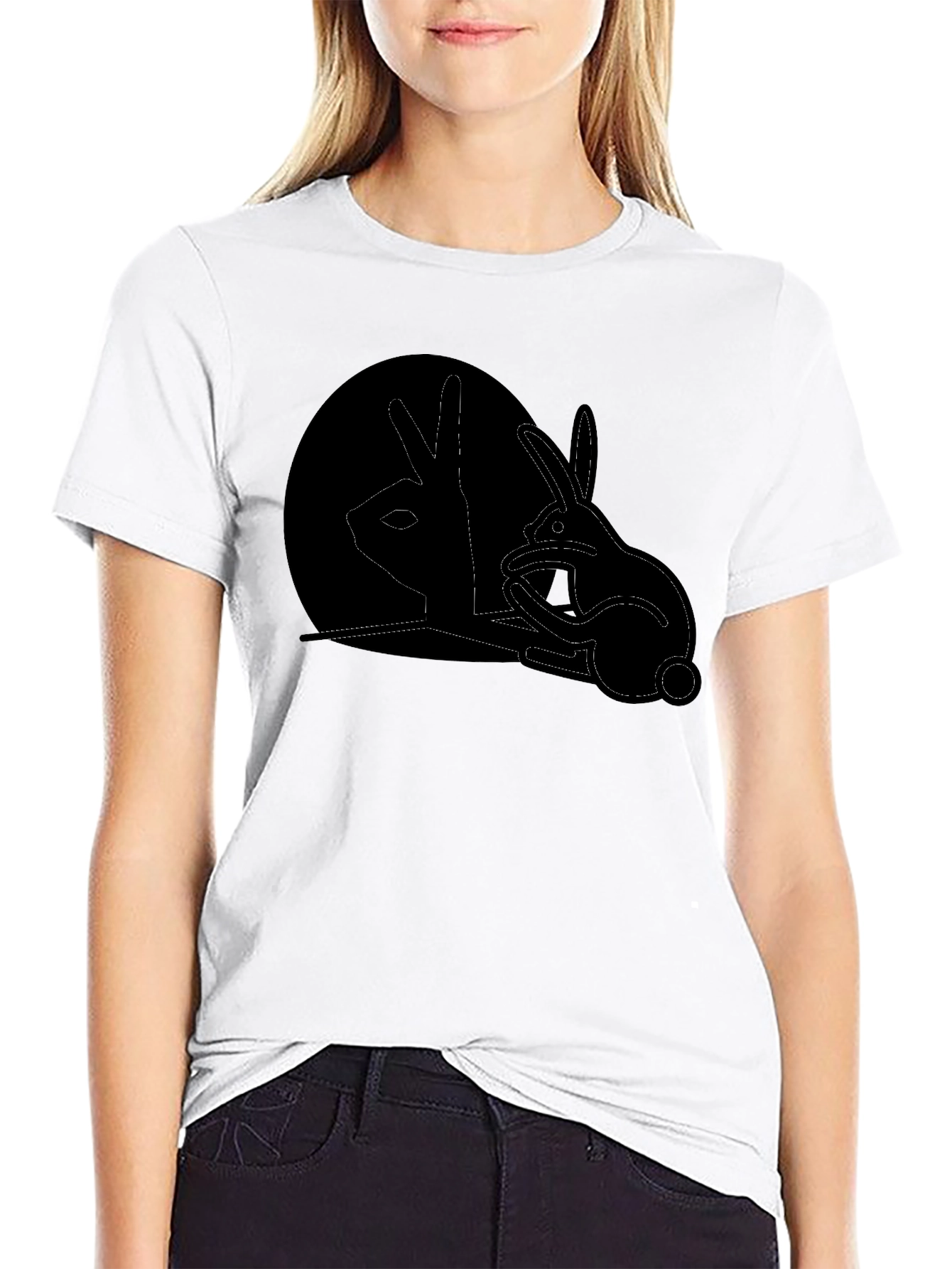 Rabbit Shadow T-Shirt - Fun Stylish Tee