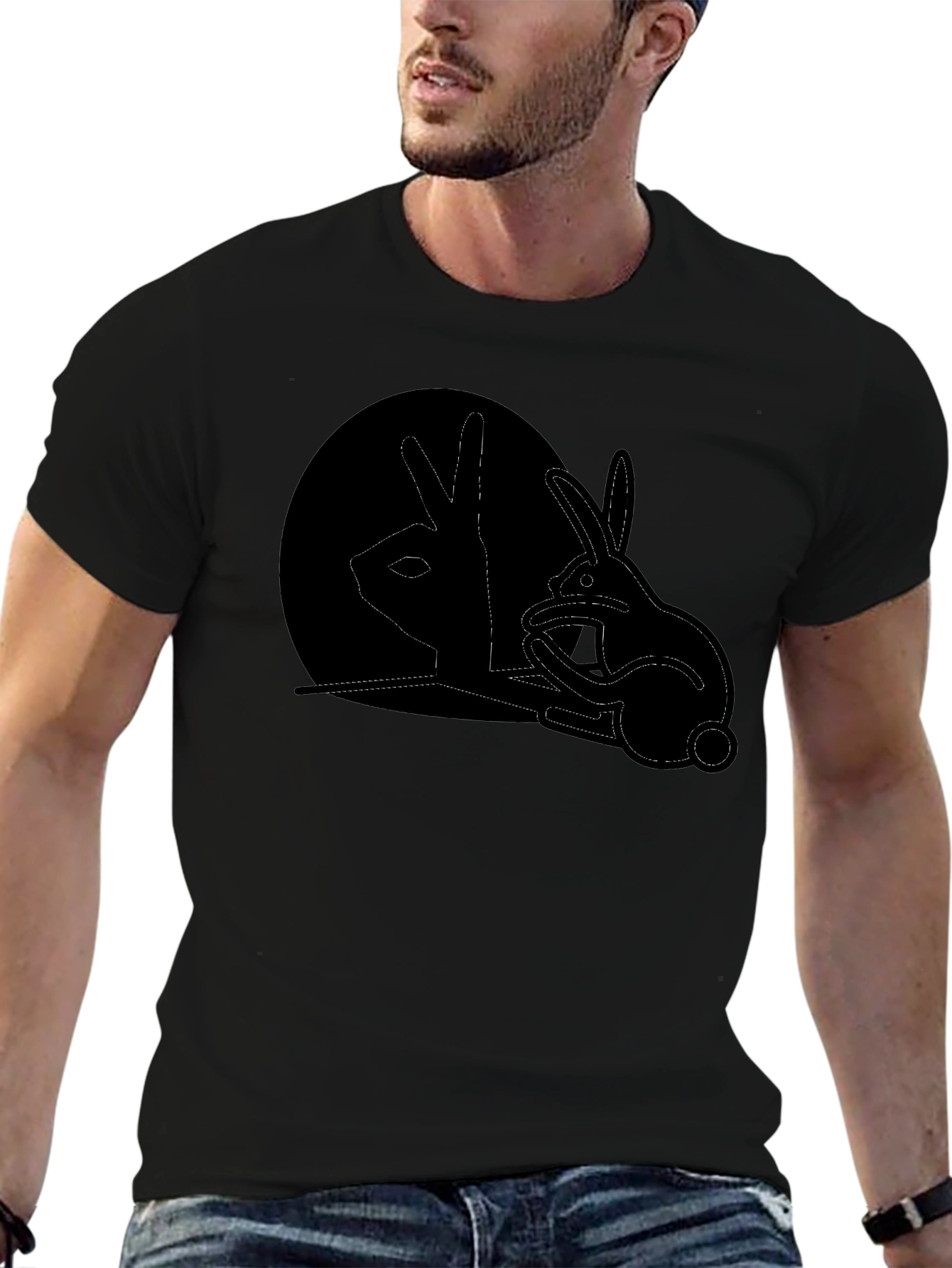 Rabbit Shadow T-Shirt - Fun Stylish Tee