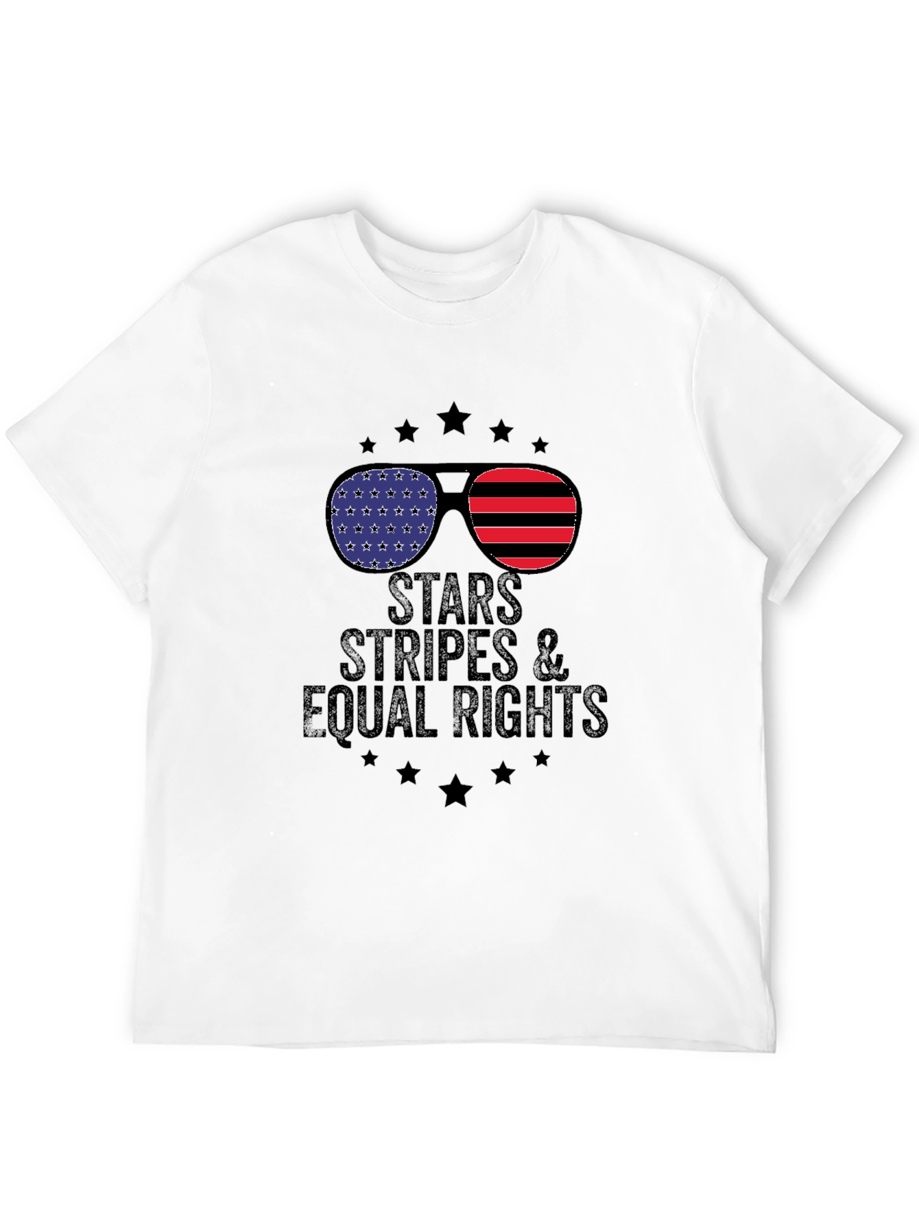 Stars Stripes & Equal Rights Graphic T-Shirt