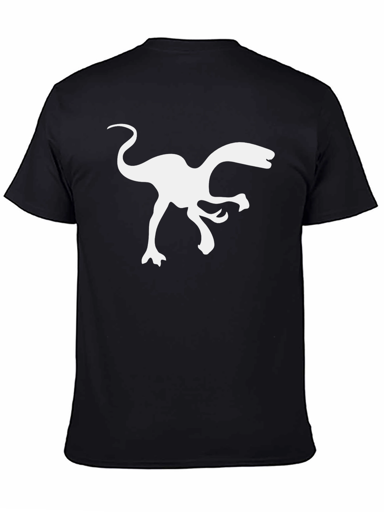 Dino Silhouette Tee - Black Cotton T-Shirt