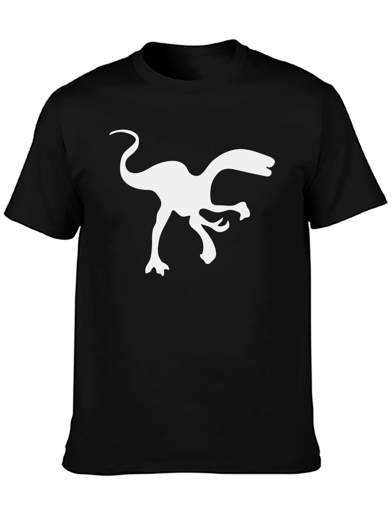 Dino Silhouette Tee - Black Cotton T-Shirt
