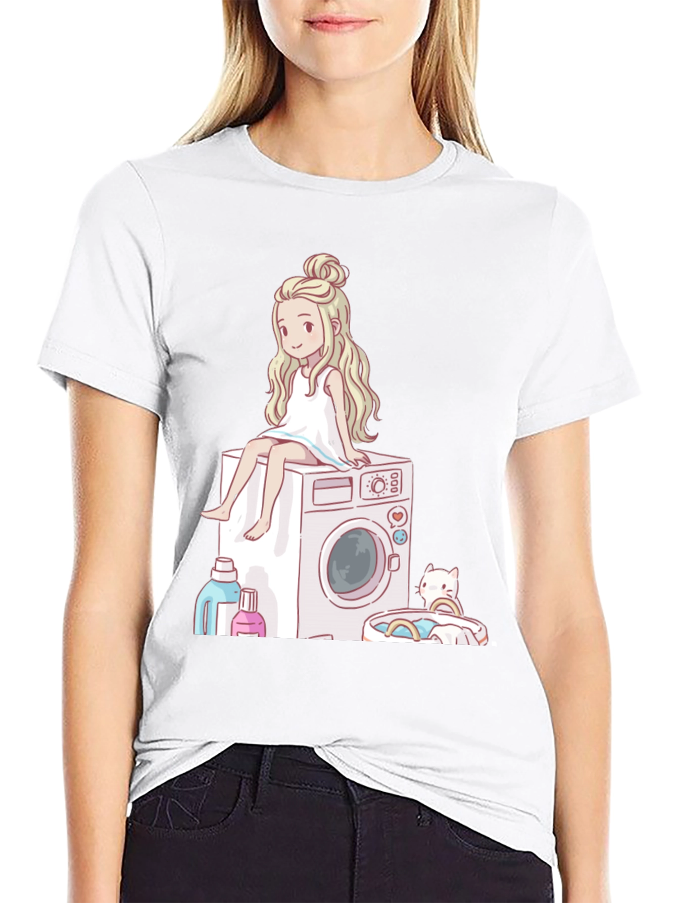 Laundry Day Cartoon Graphic Tee