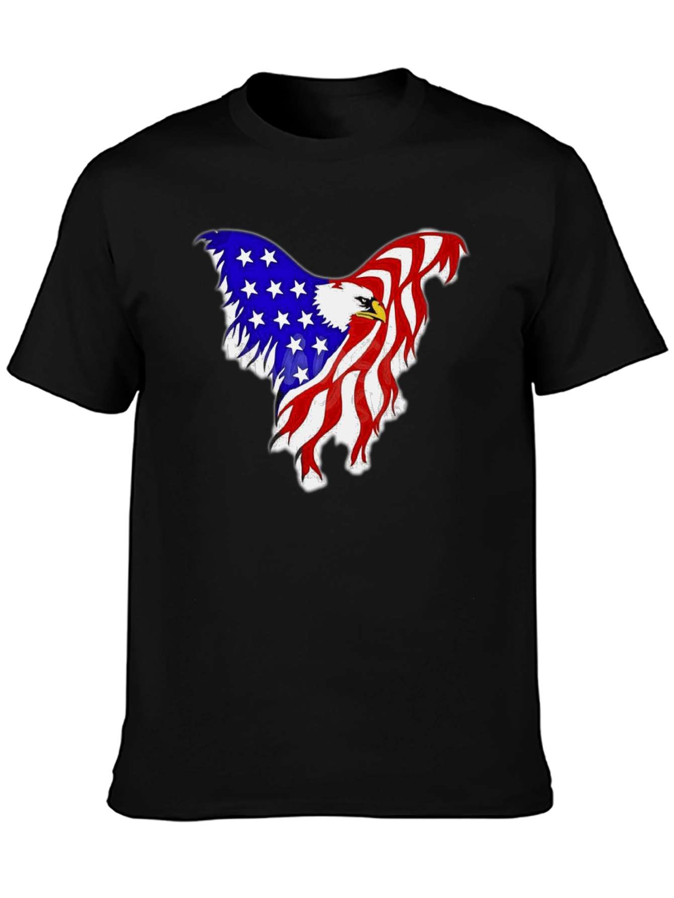 American Flag Eagle Graphic Tee - Patriotic Style