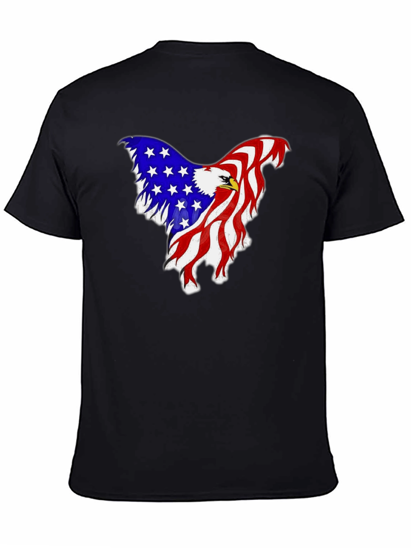 American Flag Eagle Graphic Tee - Patriotic Style