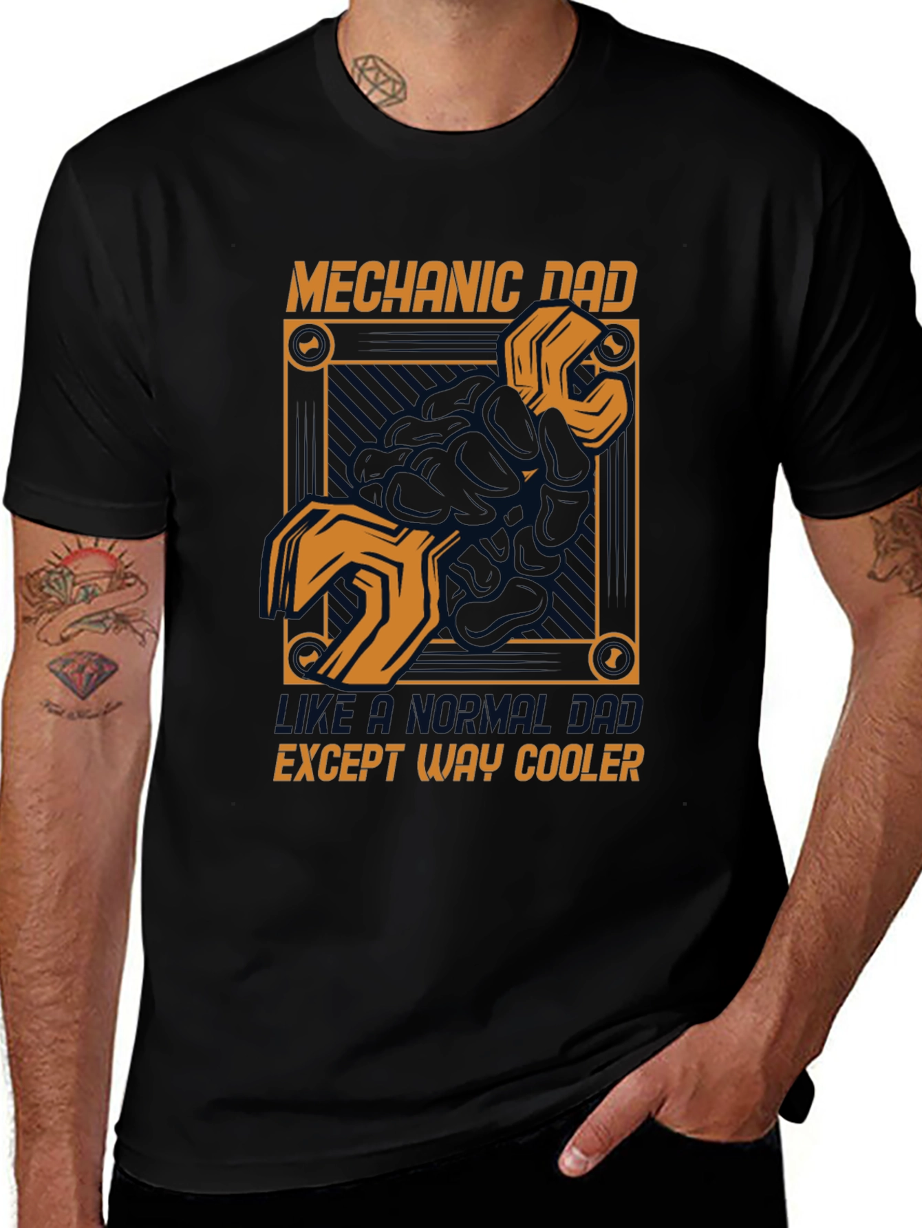 Mechanic Dad T-Shirt - Except Way Cooler