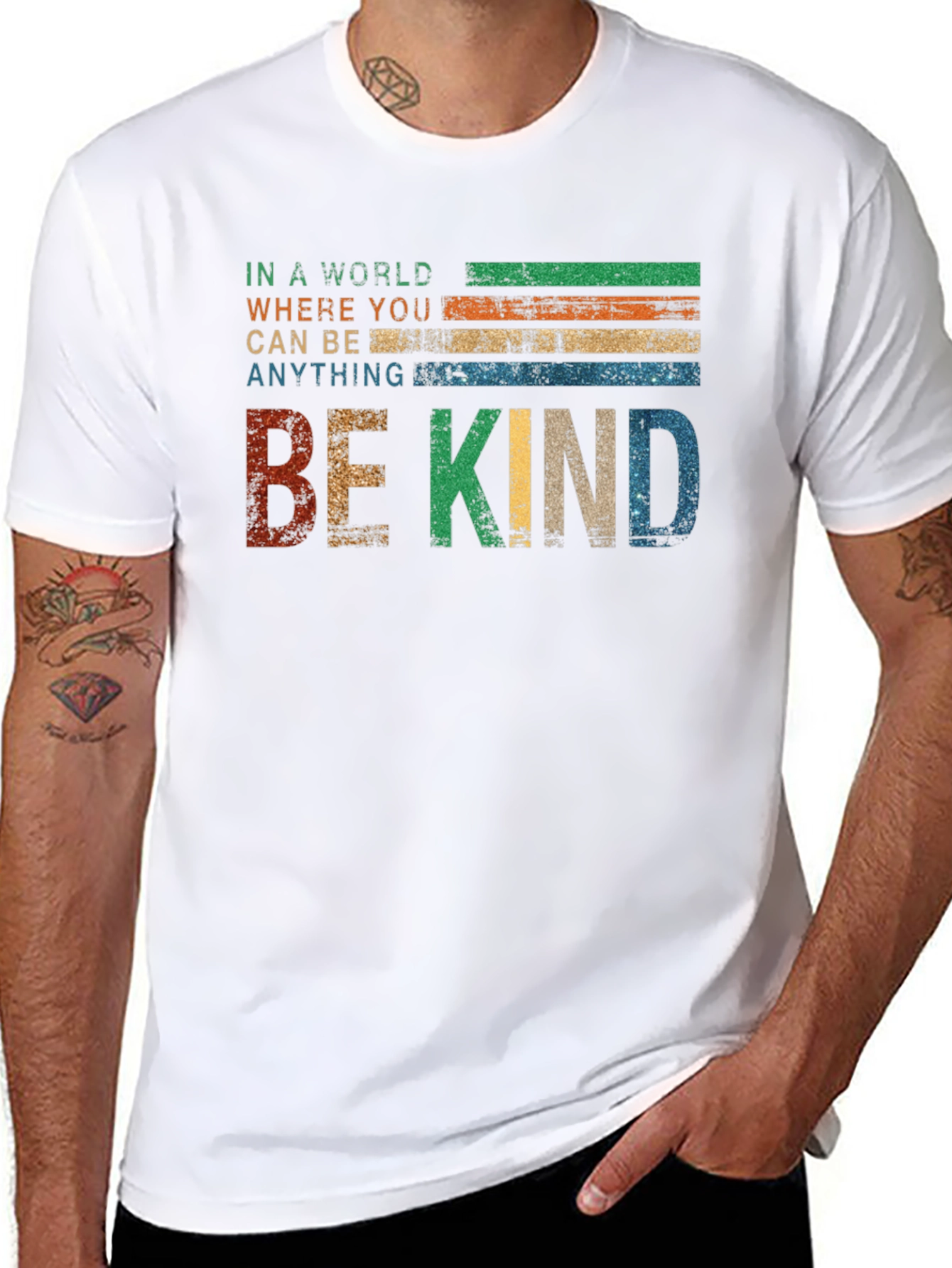 Retro Be Kind Graphic Tee - Positive Message Shirt