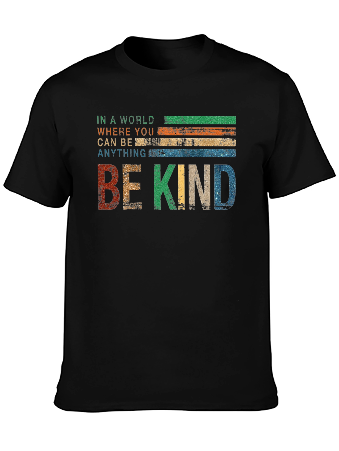 Retro Be Kind Graphic Tee - Positive Message Shirt